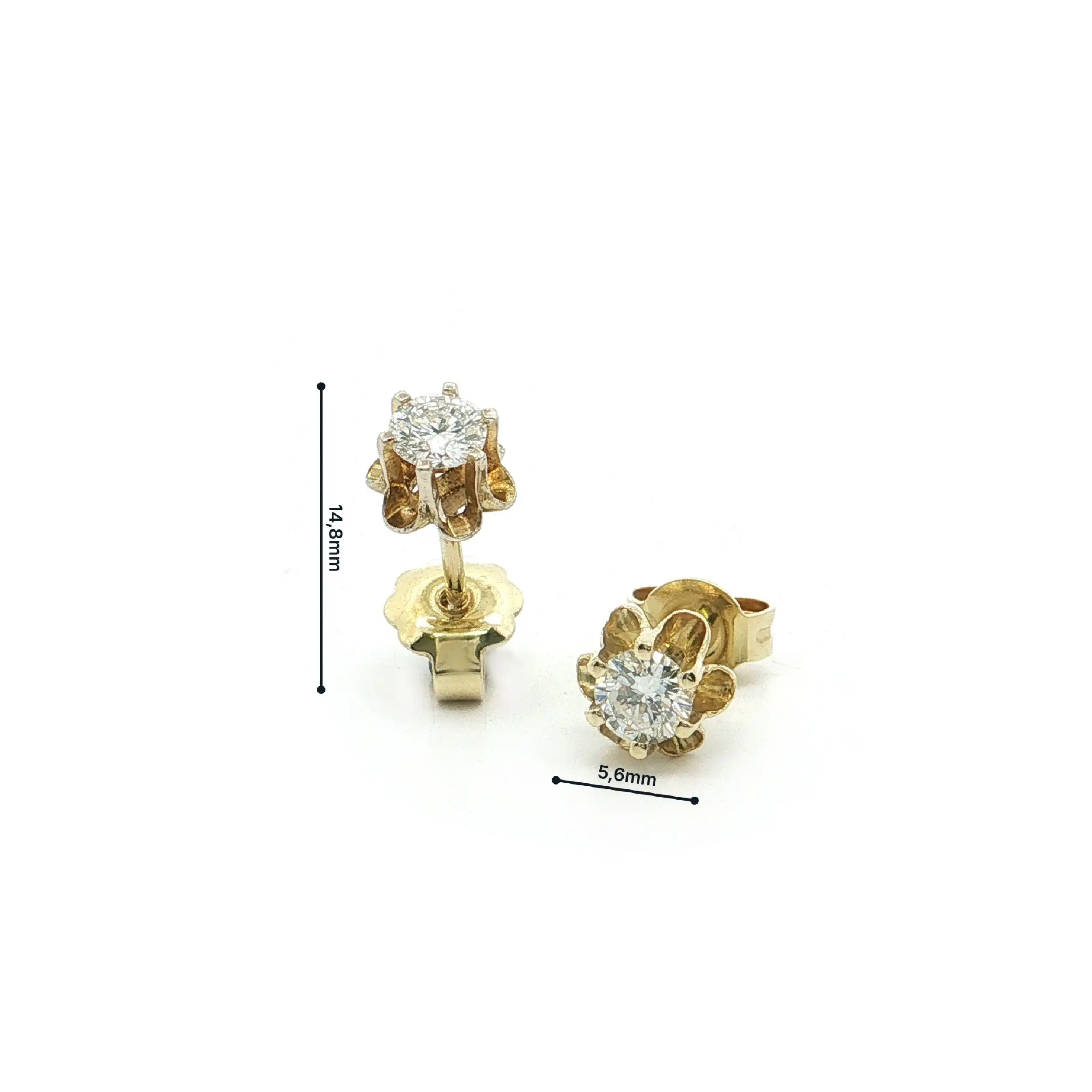 Ohrstecker Gelbgold mit Brillanten