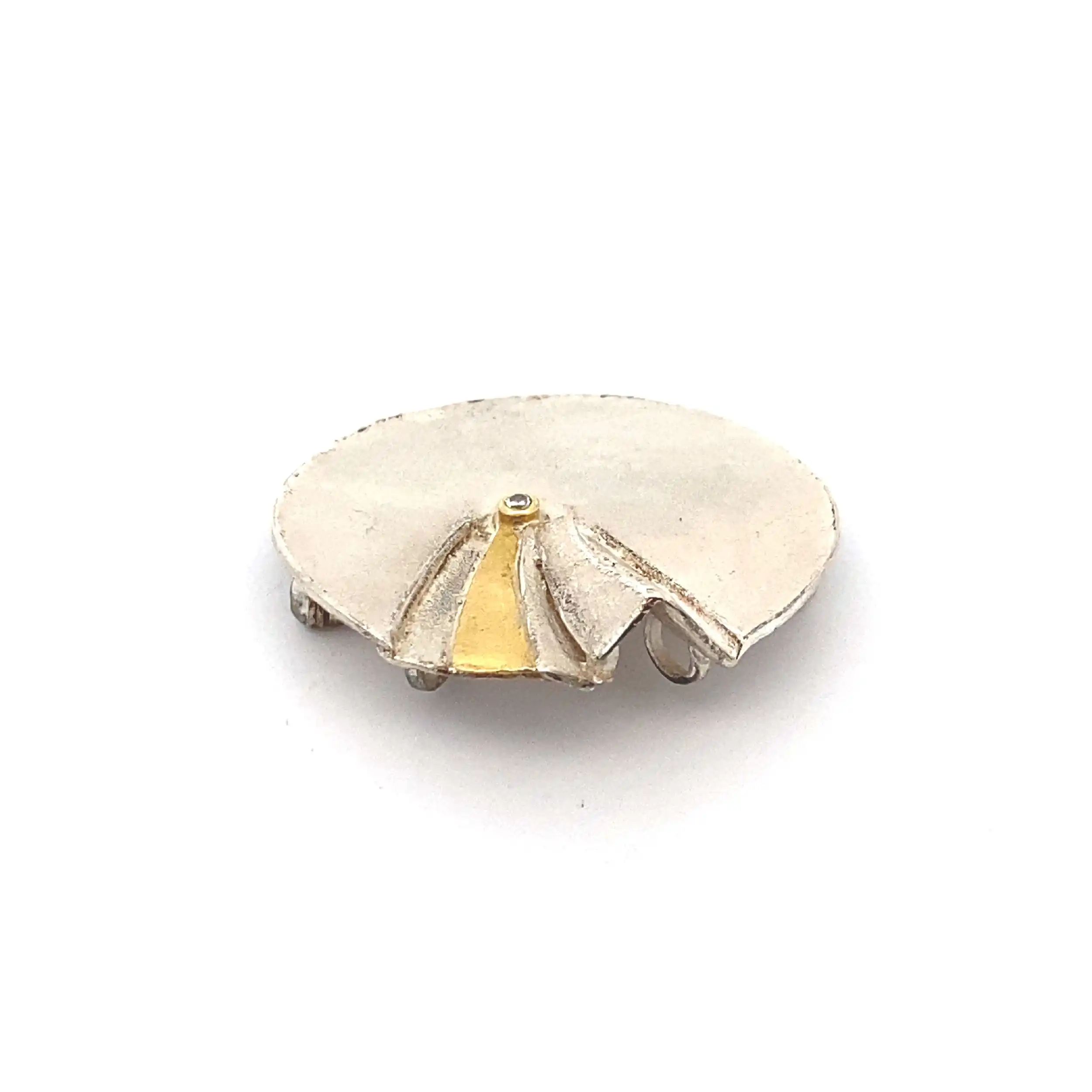 Anhänger/Nadel Silber/Gelbgold Atelier Reister Straubenhardt mit Brillant