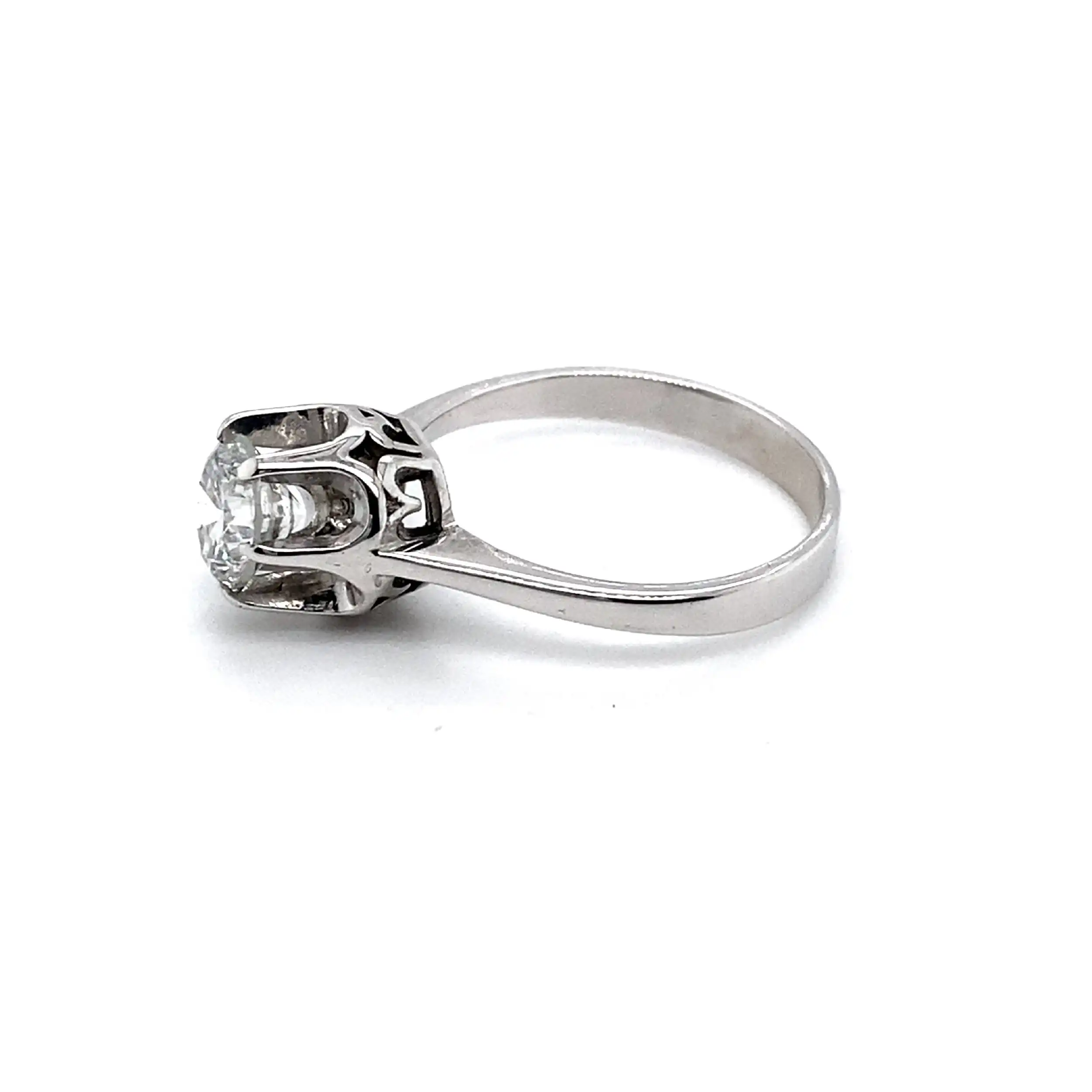 Ring Weißgold mit Solitär Brillant, graviert mit 1,00ct Ring Weißgold mit Solitär Brillant, graviert mit 1,00ct