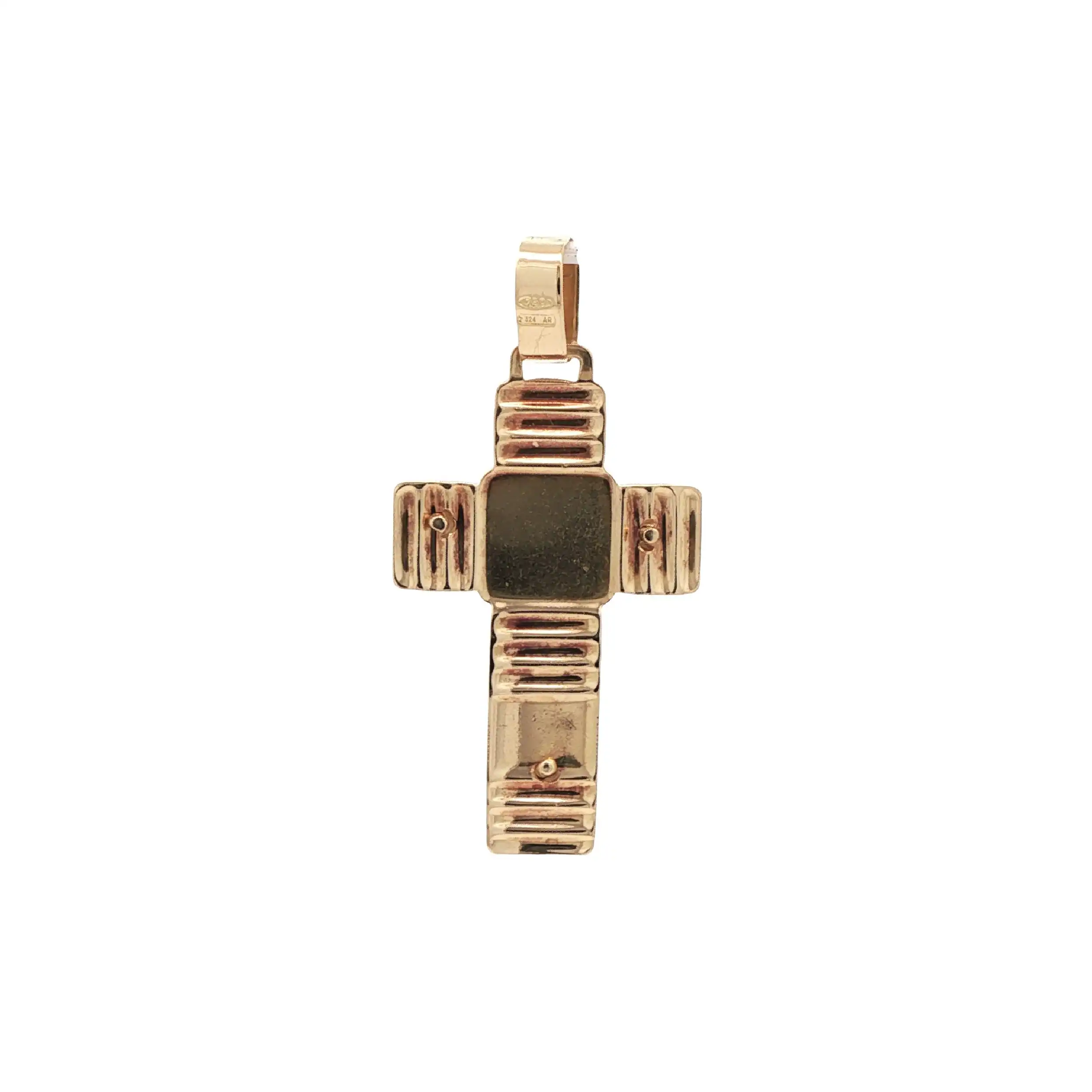 Kreuzanhänger Gelbgold mit Corpus Christi
