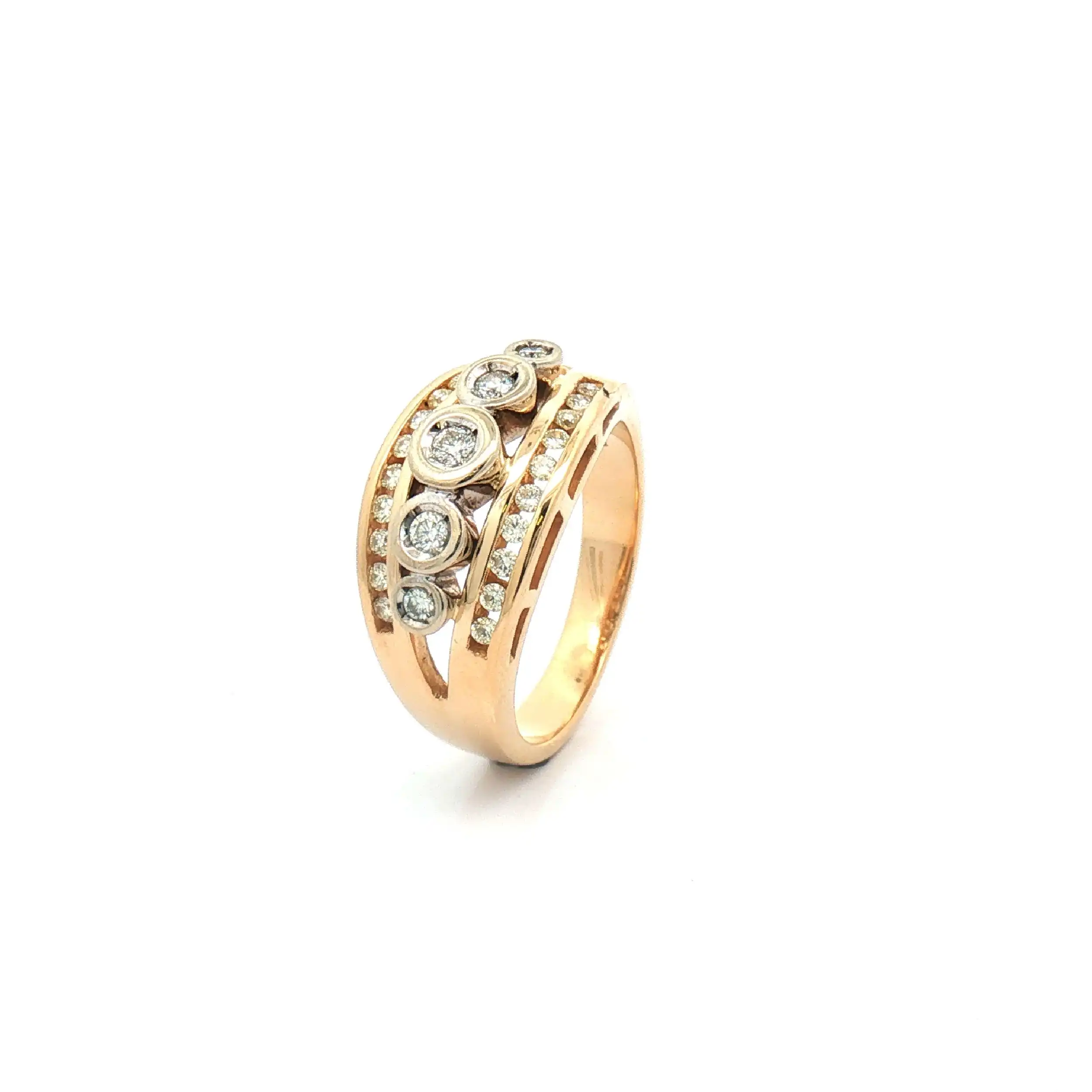 Ring Bicolor mit Brillanten