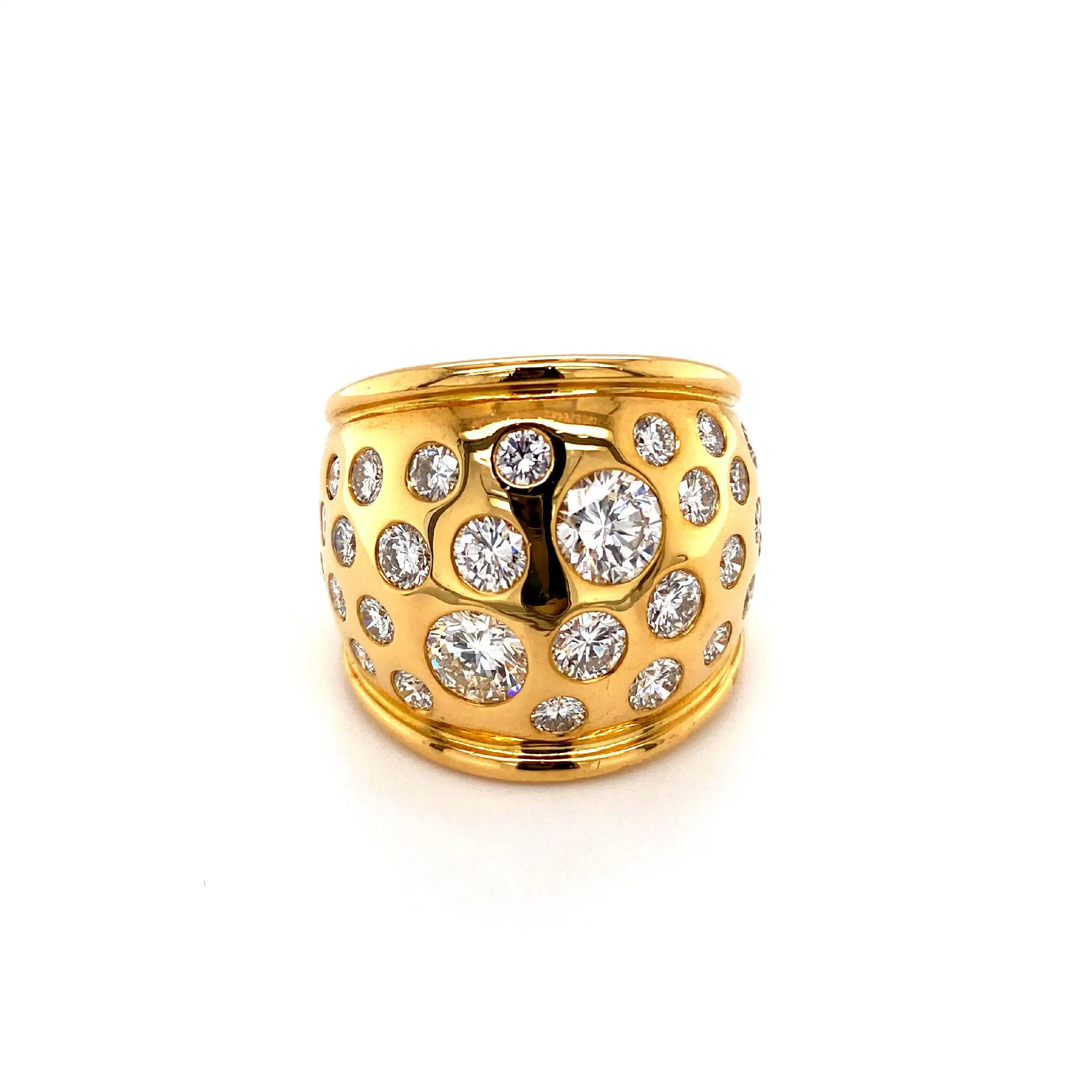 Ring Gelbgold Sternenhimmel mit Brillanten Ring Gelbgold Sternenhimmel mit Brillanten