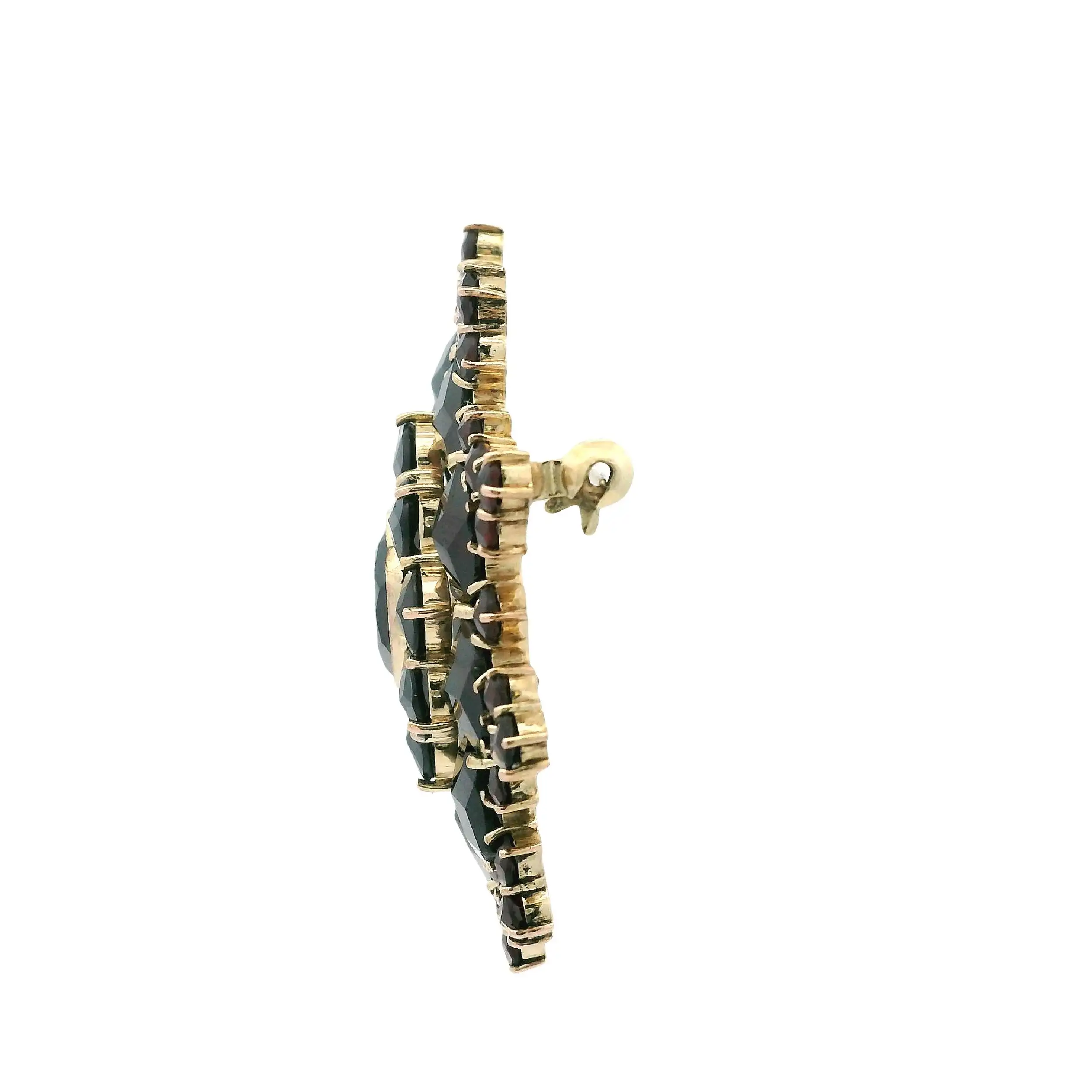 Brosche Gelbgold mit Granat