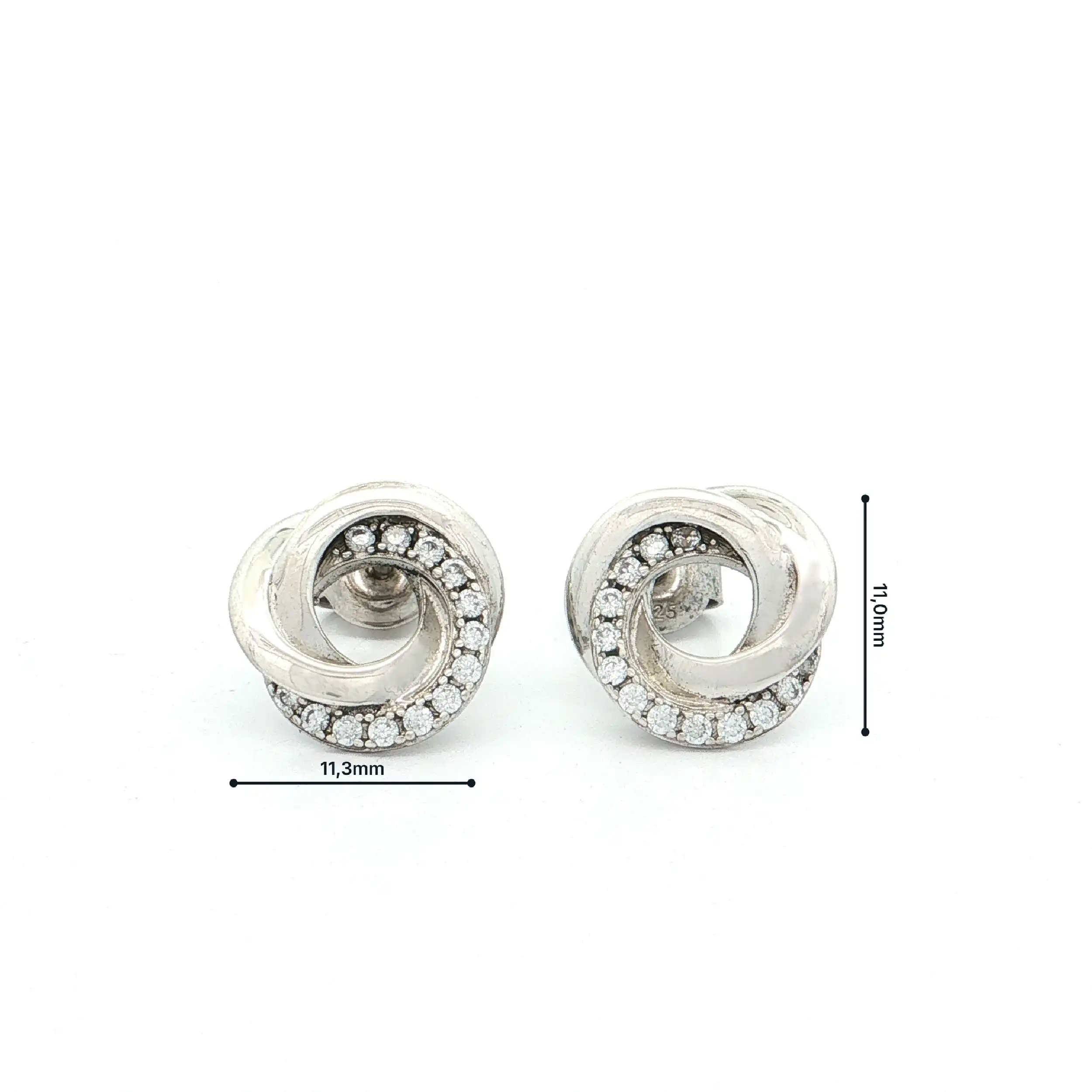 Ohrstecker Silber "Kreise" mit Zirkonia