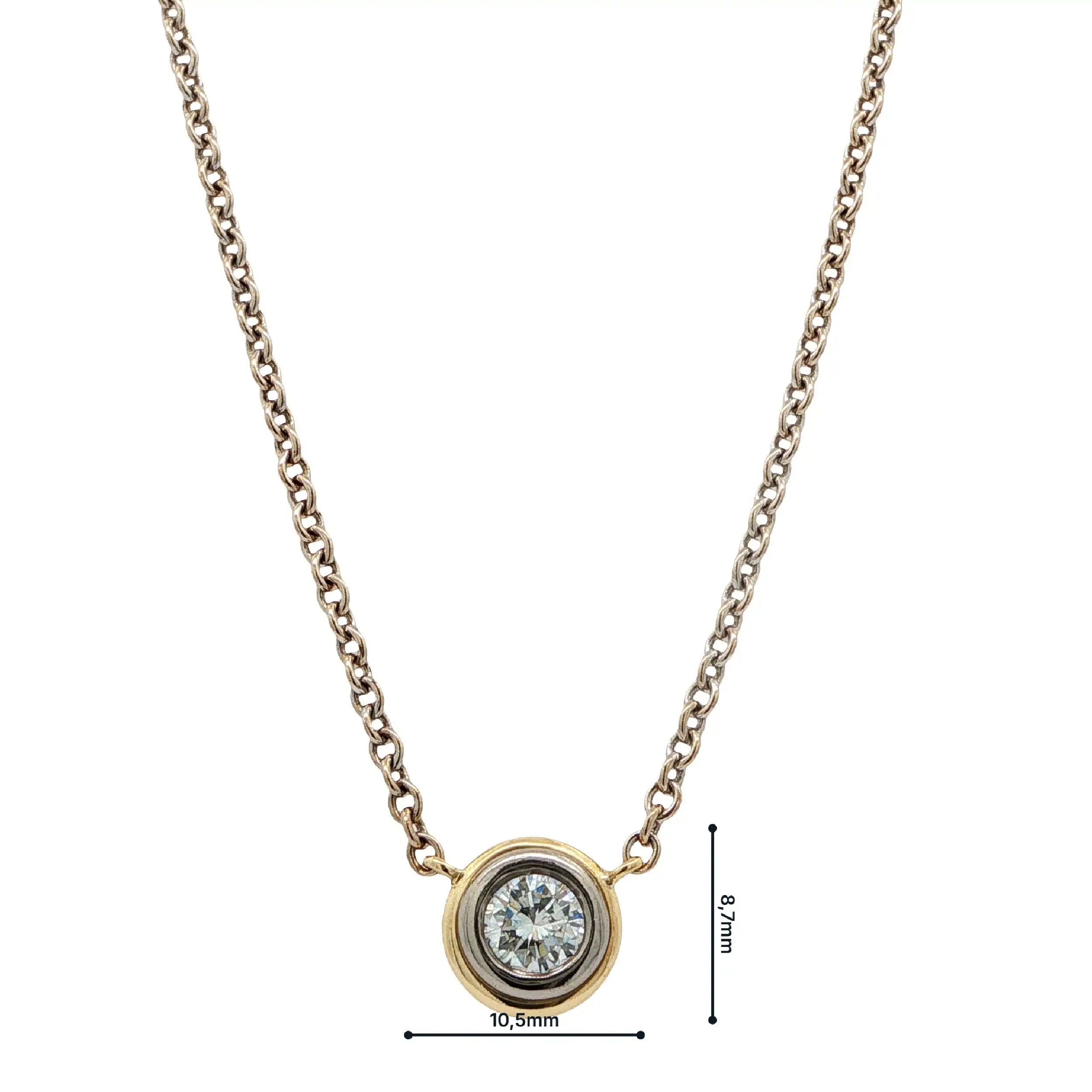 Ankercollier Bicolor mit Brillant Ankercollier Bicolor mit Brillant