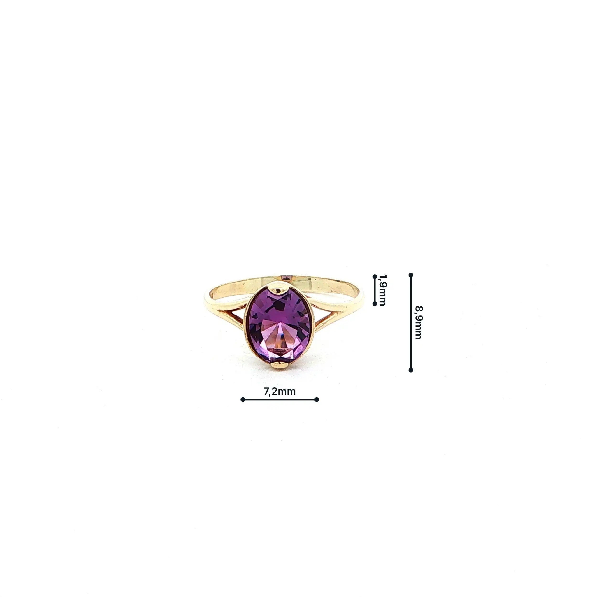 Ring Gelbgold mit Amethyst