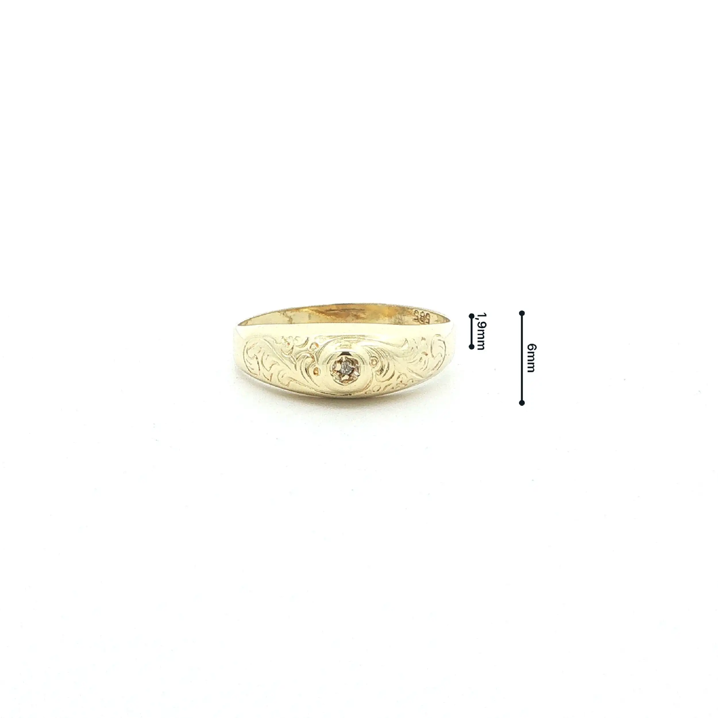 Ring Gelbgold mit Diamant