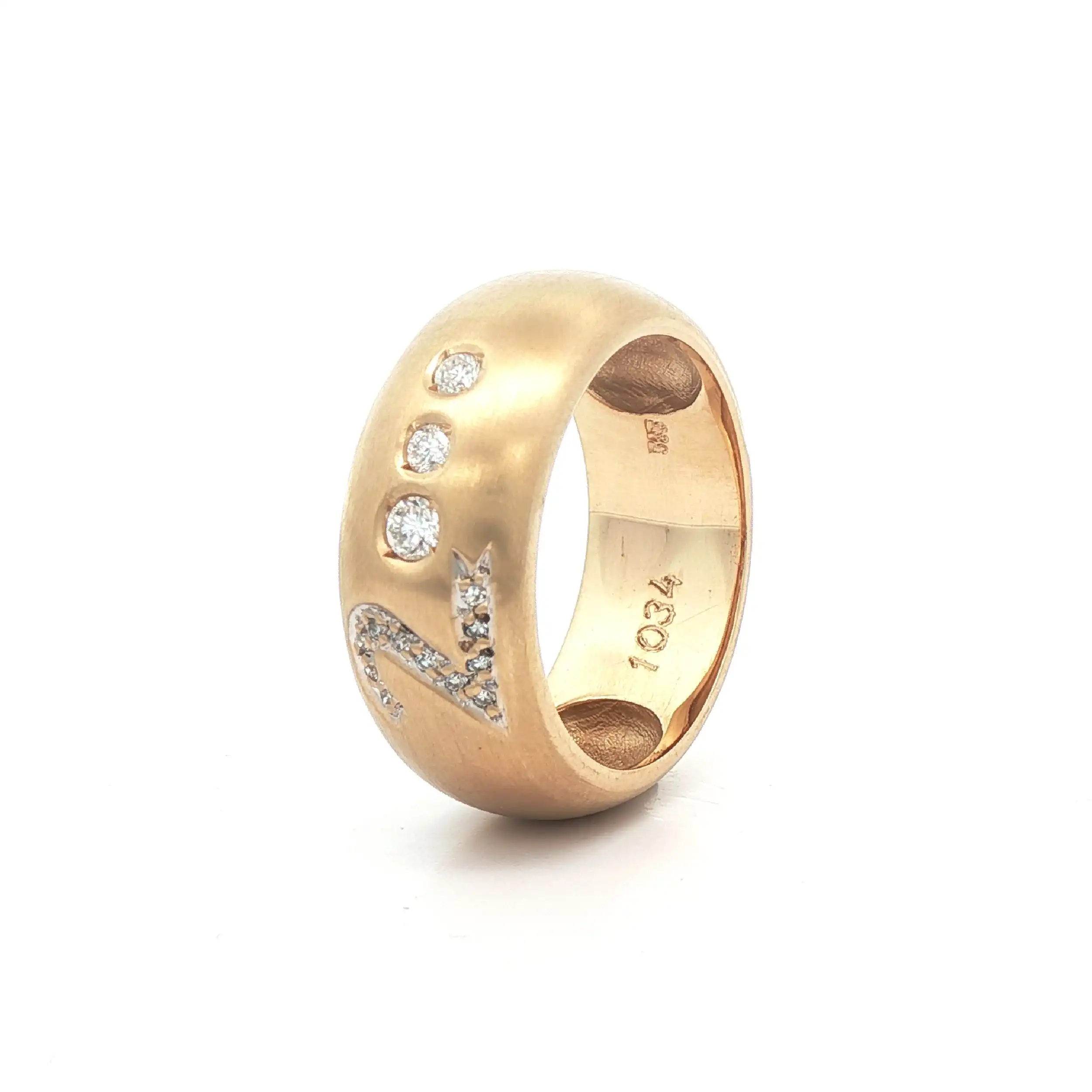 Ring Gelbgold mit Diamanten und Brillanten