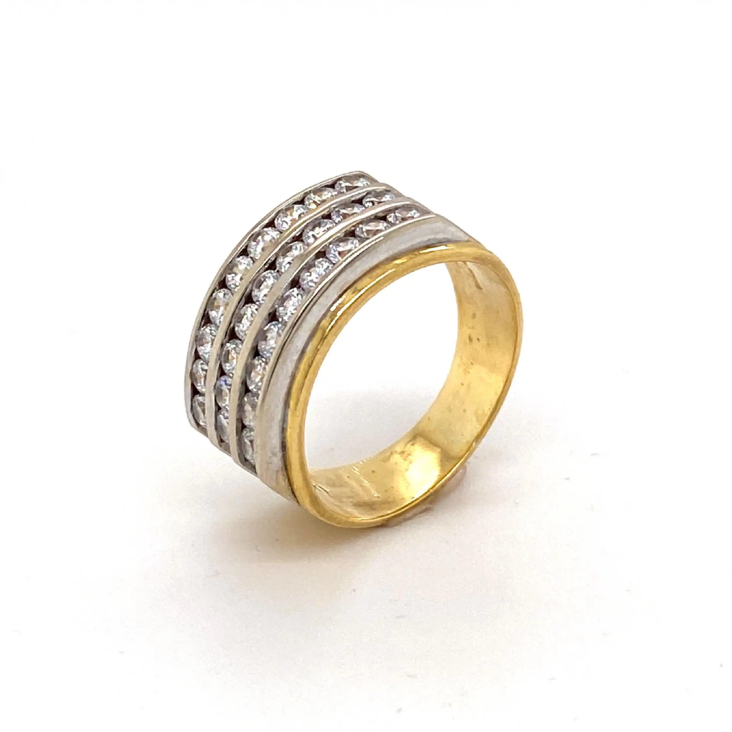 Ring Bicolor mit Zirkonia Ring Bicolor mit Zirkonia