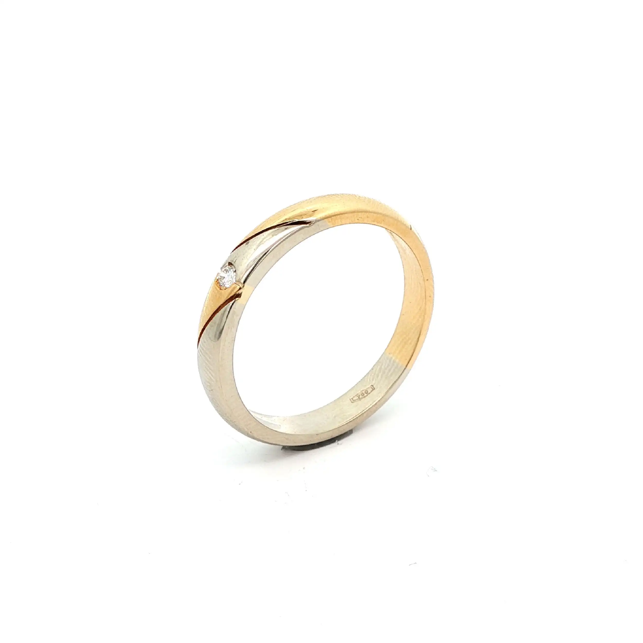 Ring Bicolor mit Brillant Solitär