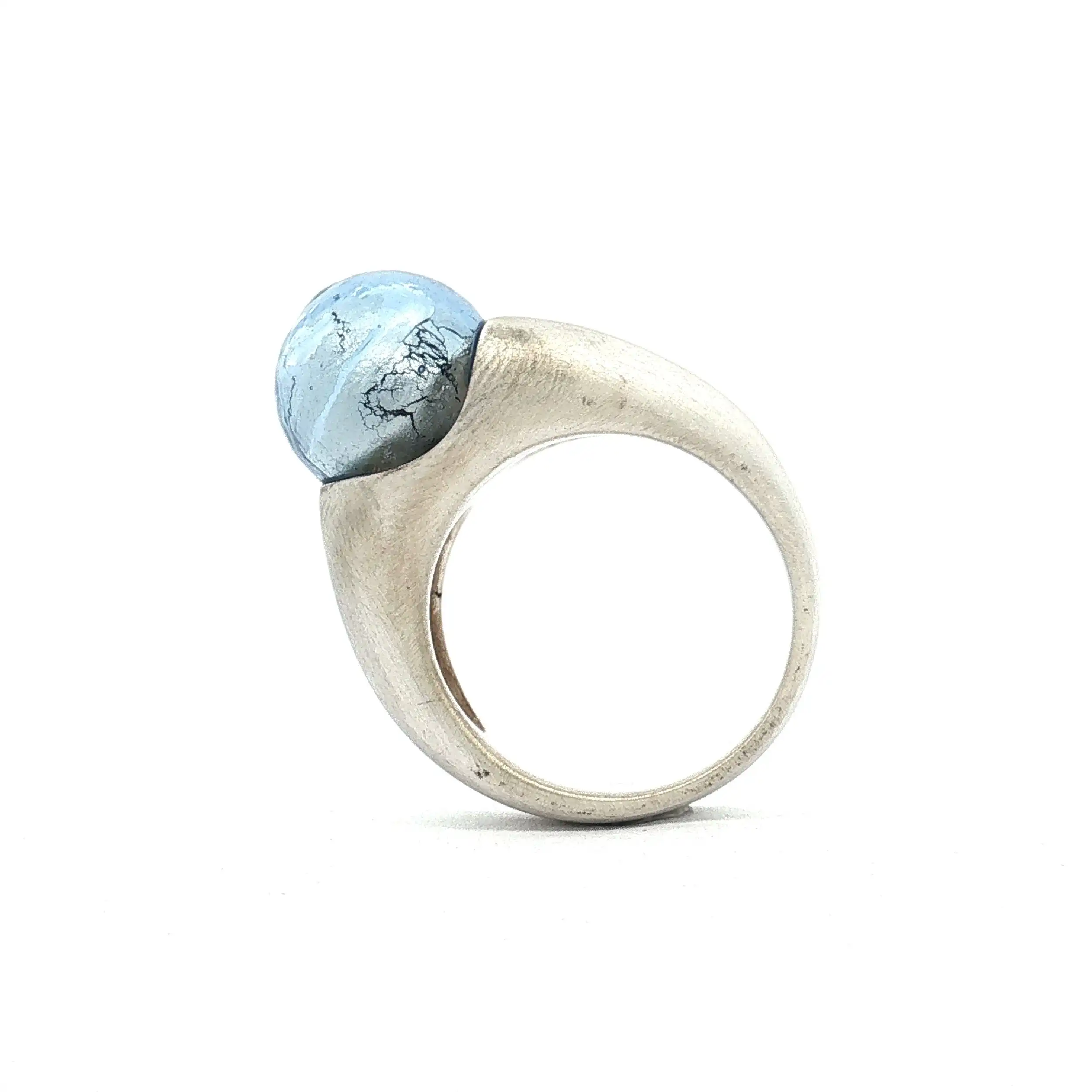 Ring Silber mit blauen Stein
