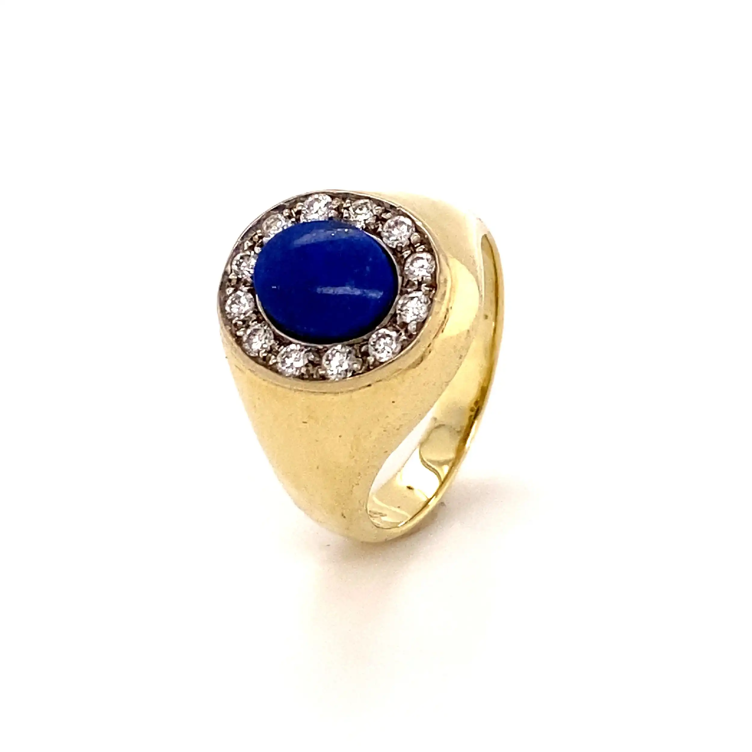 Ring Gelbgold mit Lapis und Brillanten 