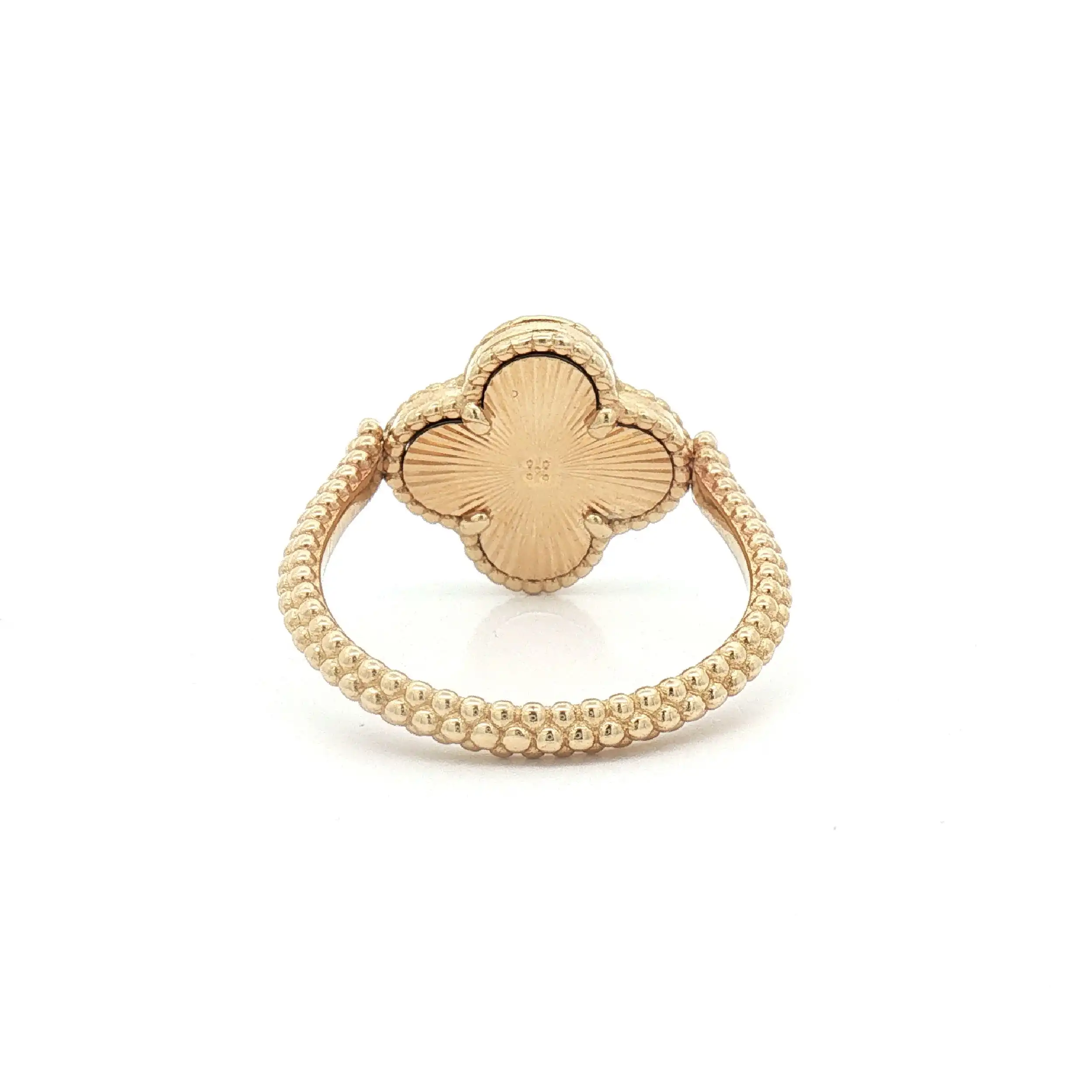 Ring Gelbgold Blume Wendemodell Onyx