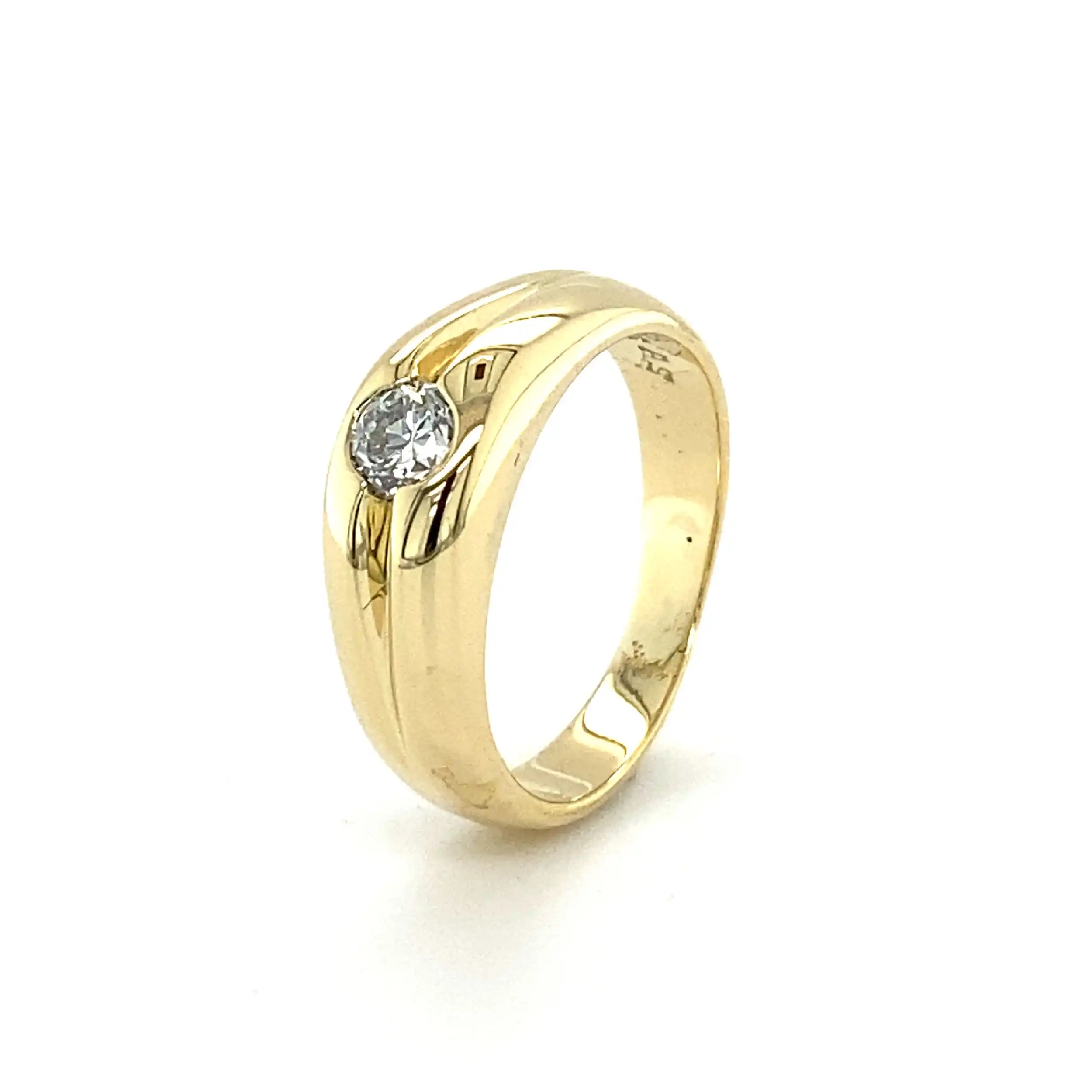 Ring Gelbgold mit Brillant Ring Gelbgold mit Brillant