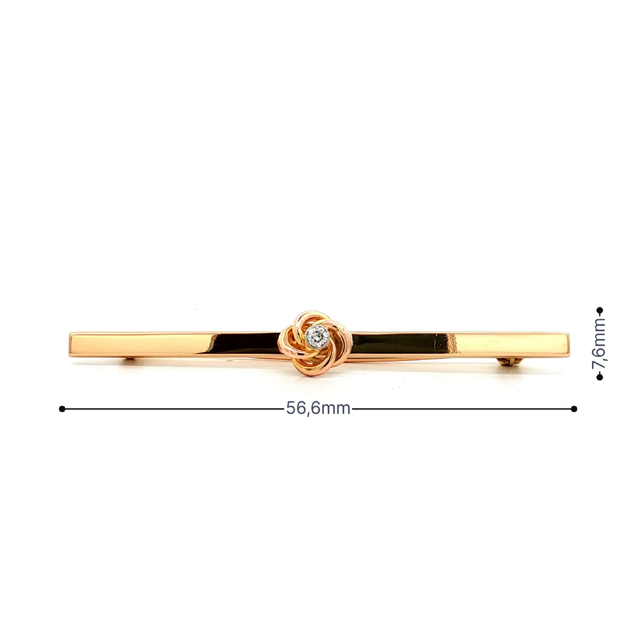 Nadel Gelbgold mit Altschliff Brillant Nadel Gelbgold mit Altschliff Brillant