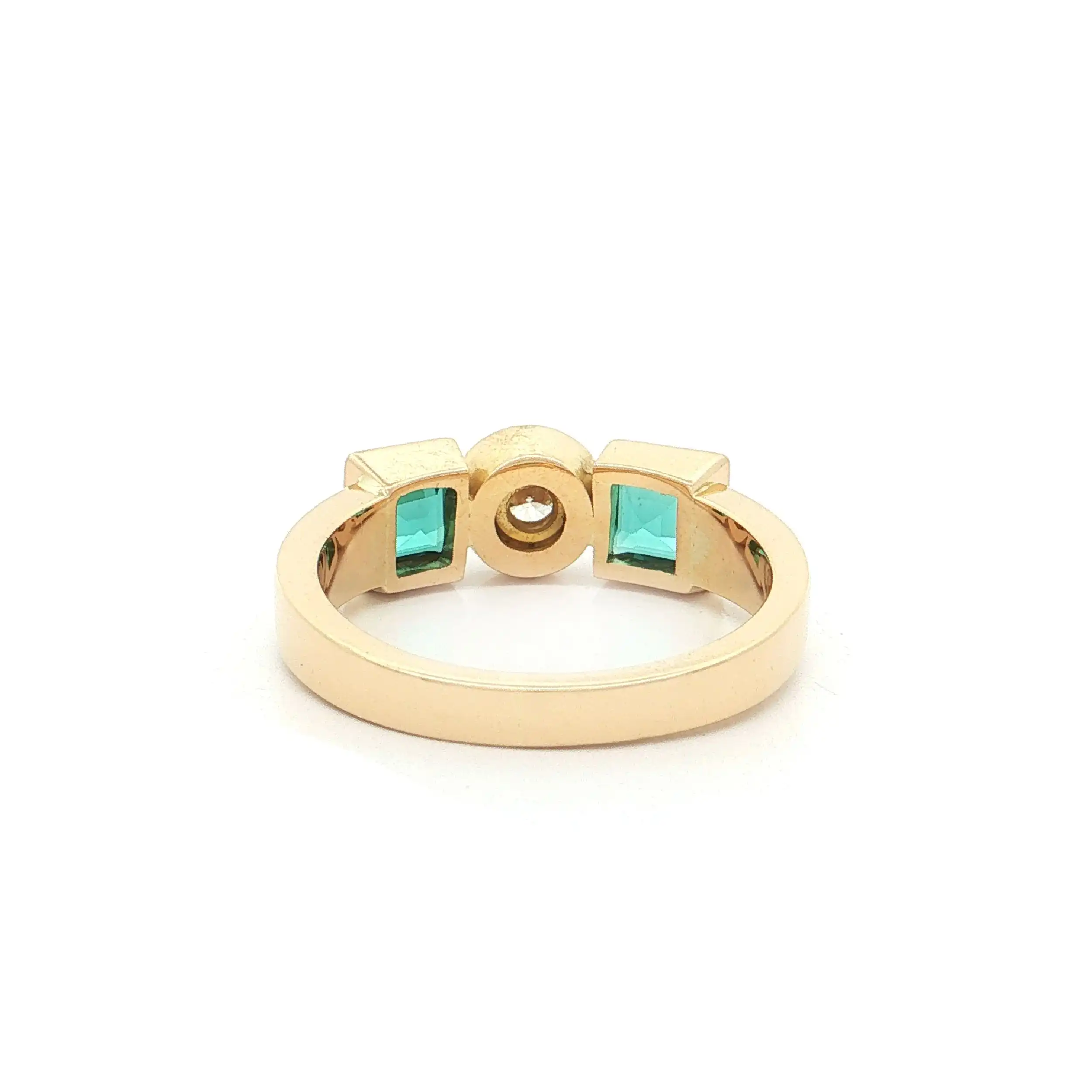 Ring Gelbgold mit Brillant und Turmalinen Ring Gelbgold mit Brillant und Turmalinen