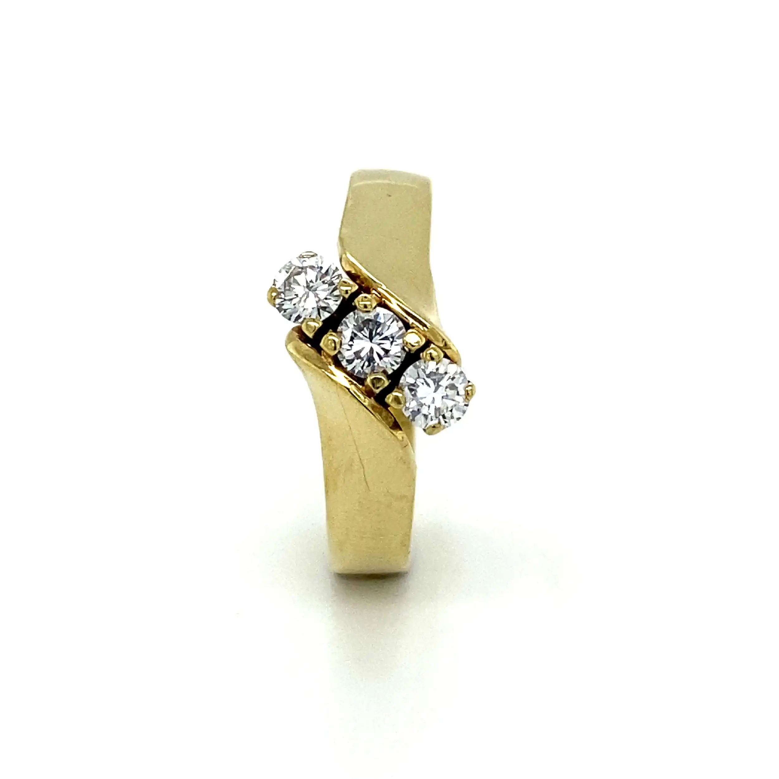 Ring Gelbgold mit Brillanten, graviert mit 0,51ct Ring Gelbgold mit Brillanten, graviert mit 0,51ct