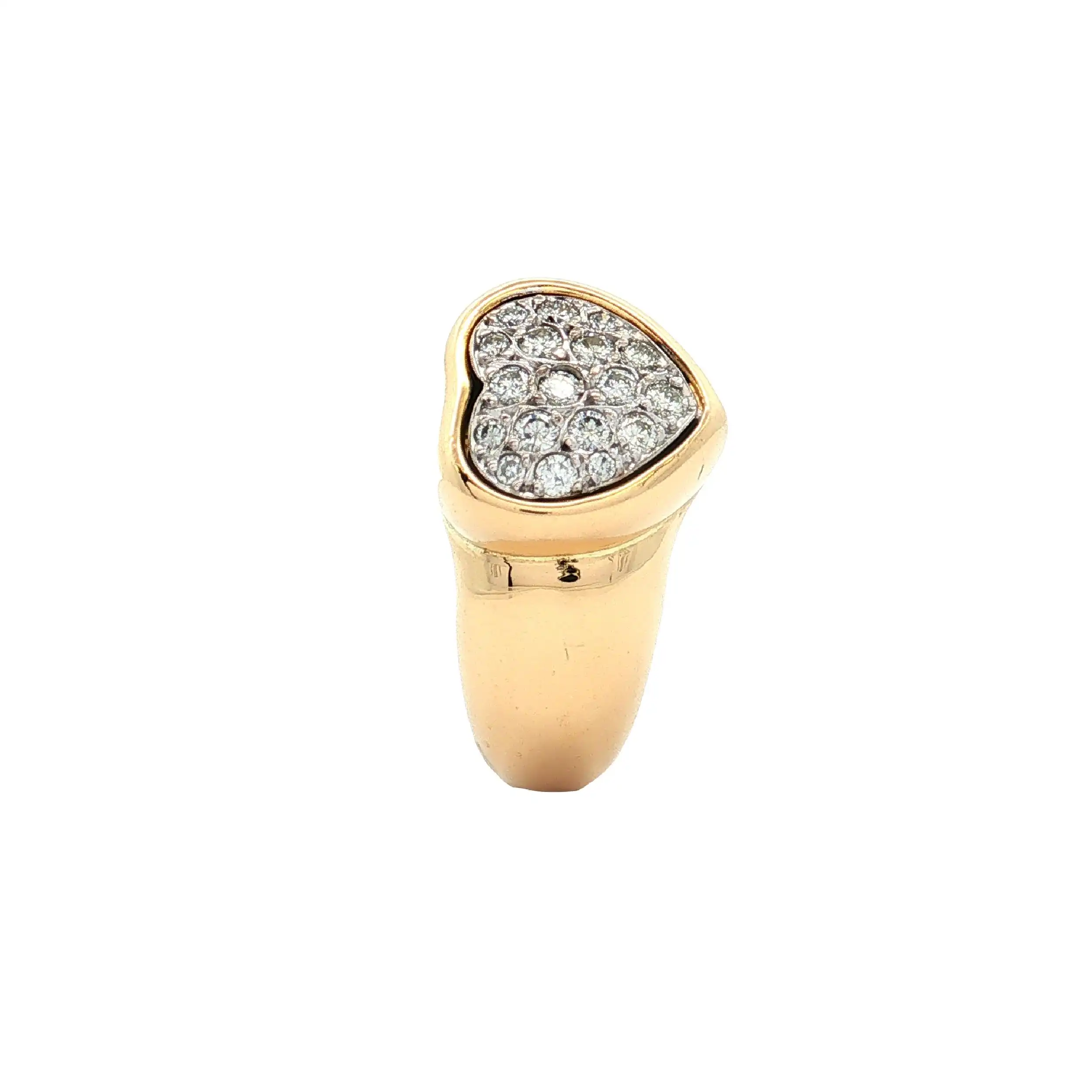 Ring Bicolor Herz mit Brillanten Ring Bicolor Herz mit Brillanten