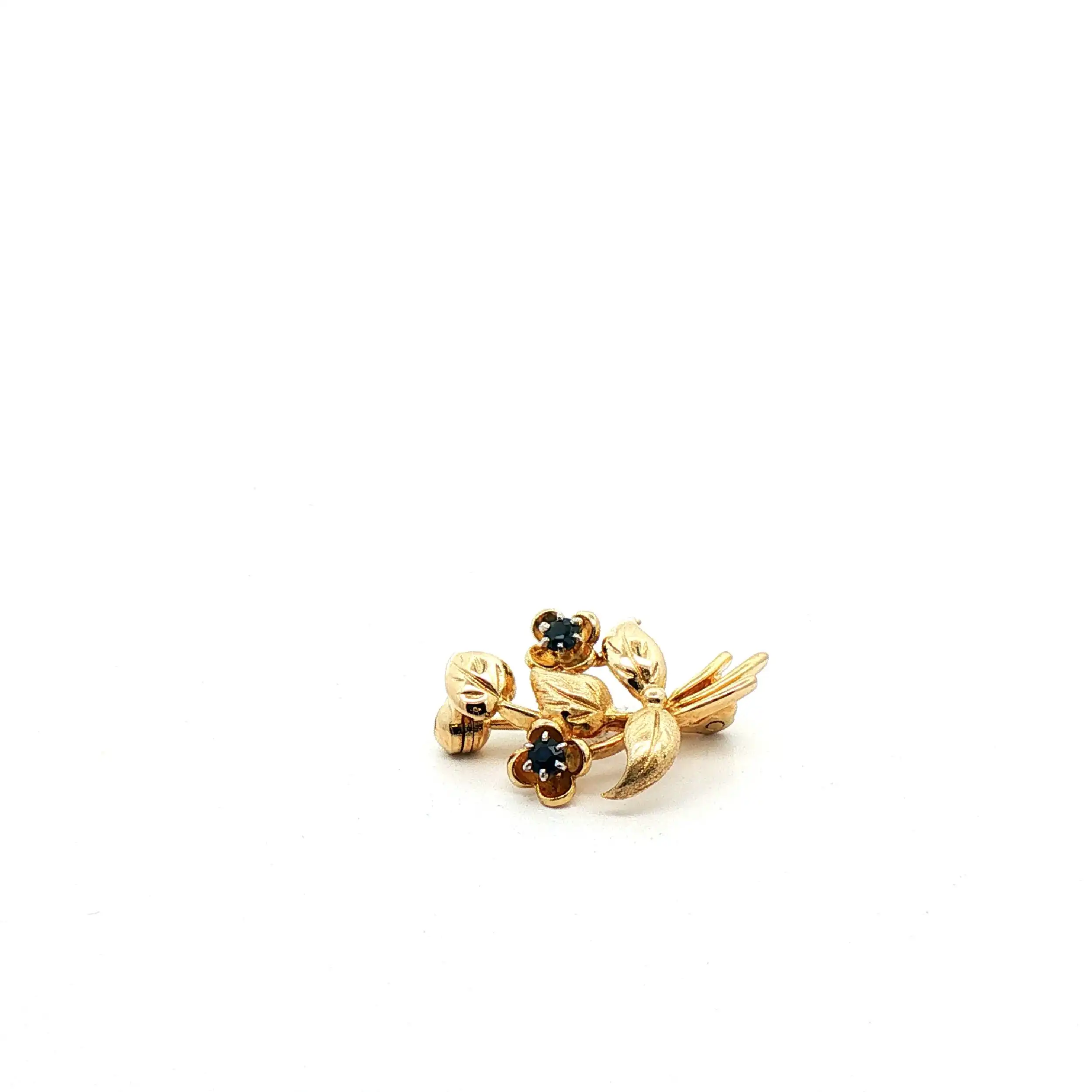 Brosche mit blauen Farbstein