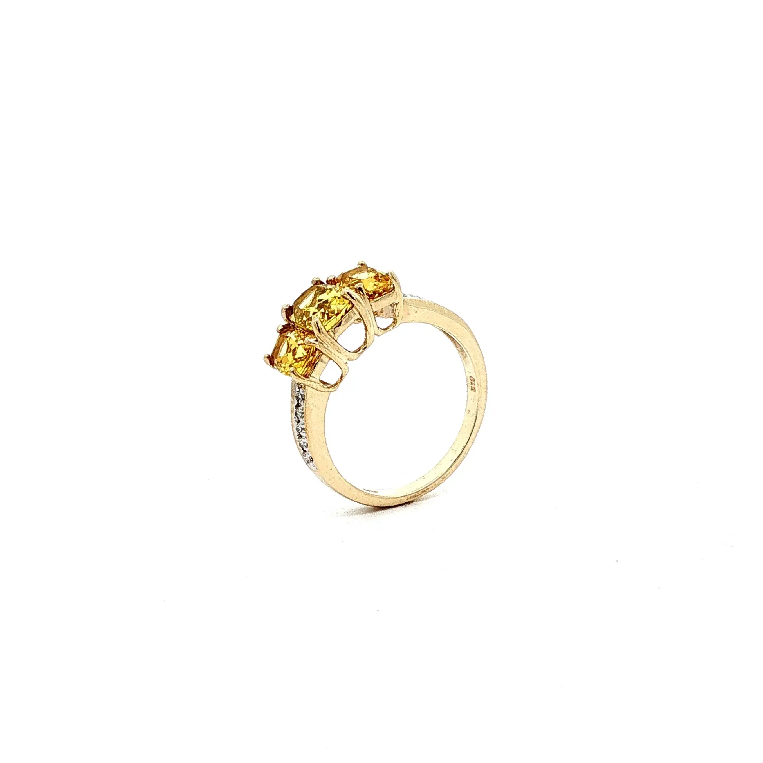 Ring Gelbgold JLO mit Citrinen & Brillanten
