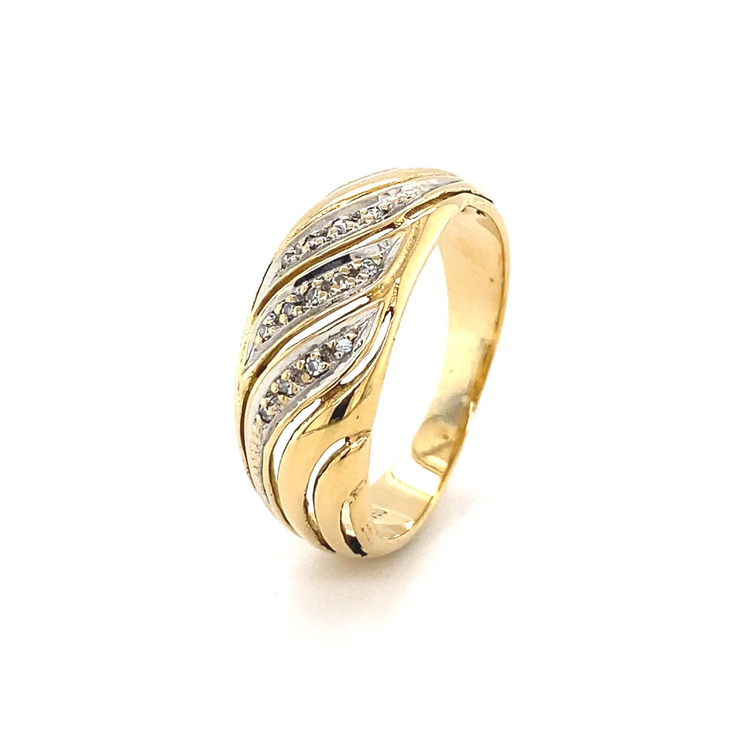 Ring Bicolor mit Diamanten Ring Bicolor mit Diamanten