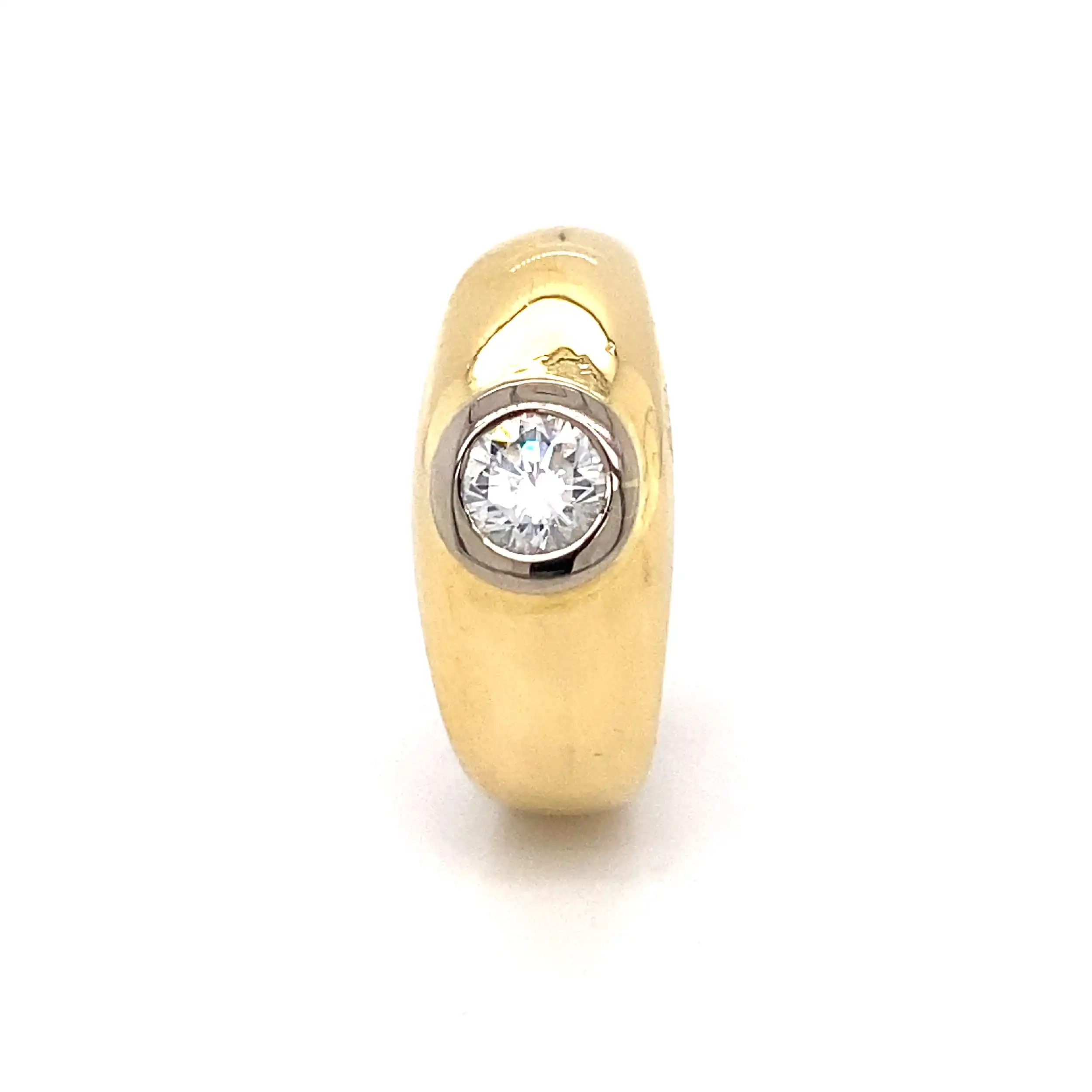 Solitärring Bicolor mit Brillant Solitärring Bicolor mit Brillant