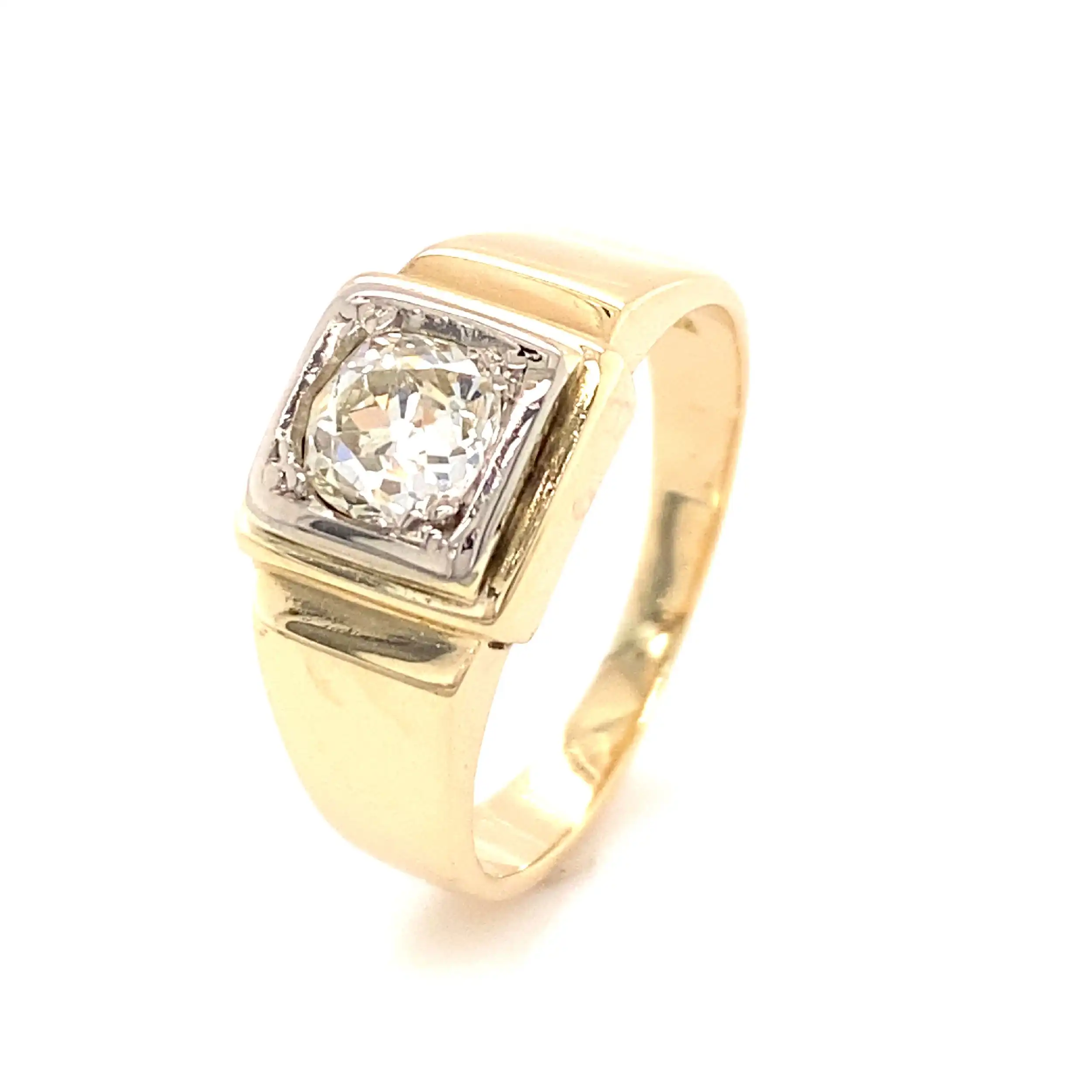 Ring Gelbgold mit Altschliff-Diamant Ring Gelbgold mit Altschliff-Diamant