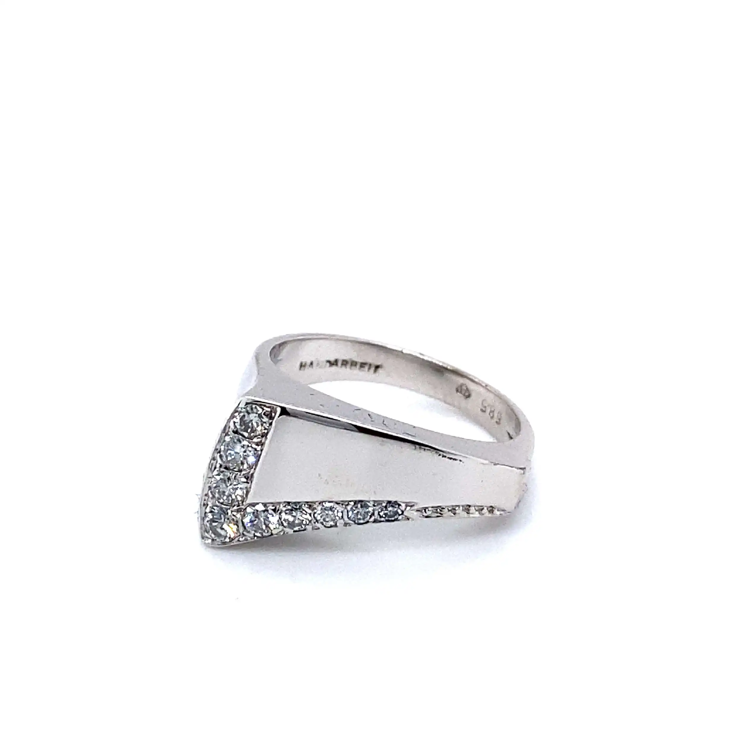 Ring Weißgold mit Brillanten, graviert mit 0,3ct W/VSI Ring Weißgold mit Brillanten, graviert mit 0,3ct W/VSI