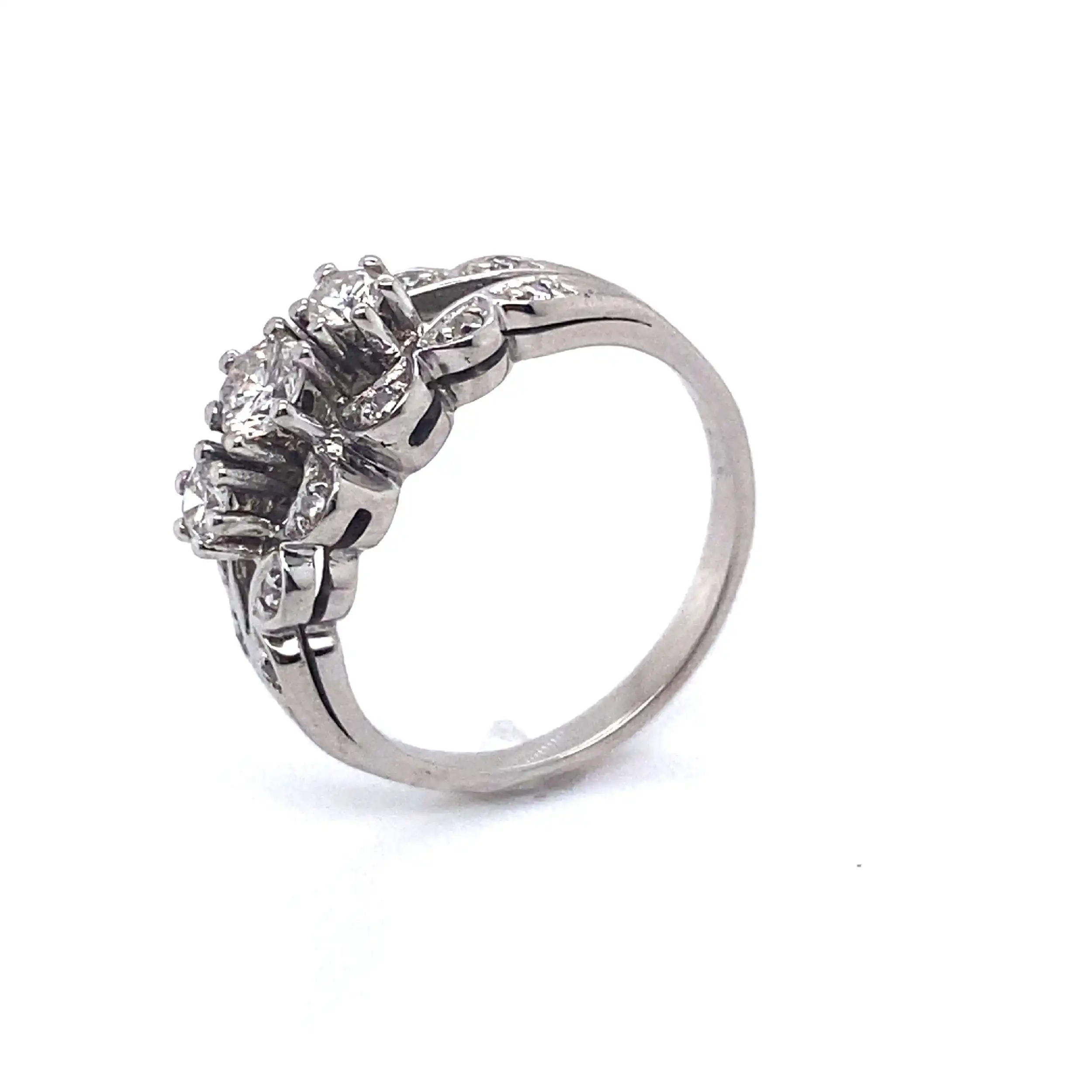 Ring Weißgold mit Diamanten und Brillanten Ring Weißgold mit Diamanten und Brillanten