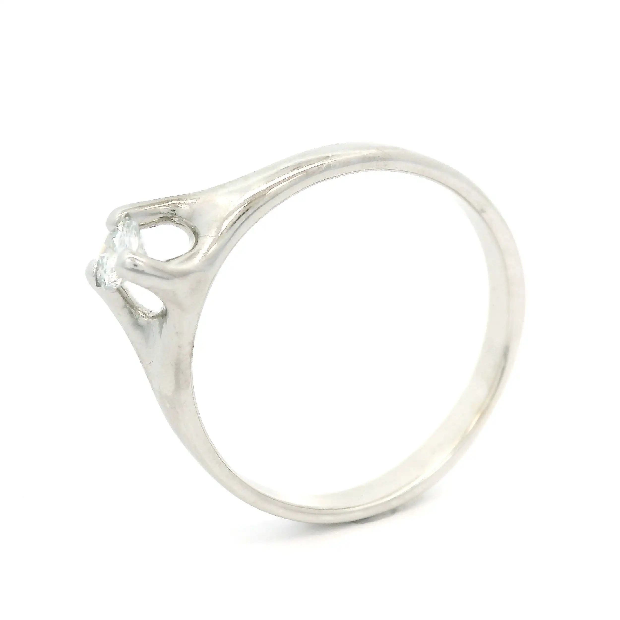 Ring Weißgold mit Brillant Ring Weißgold mit Brillant