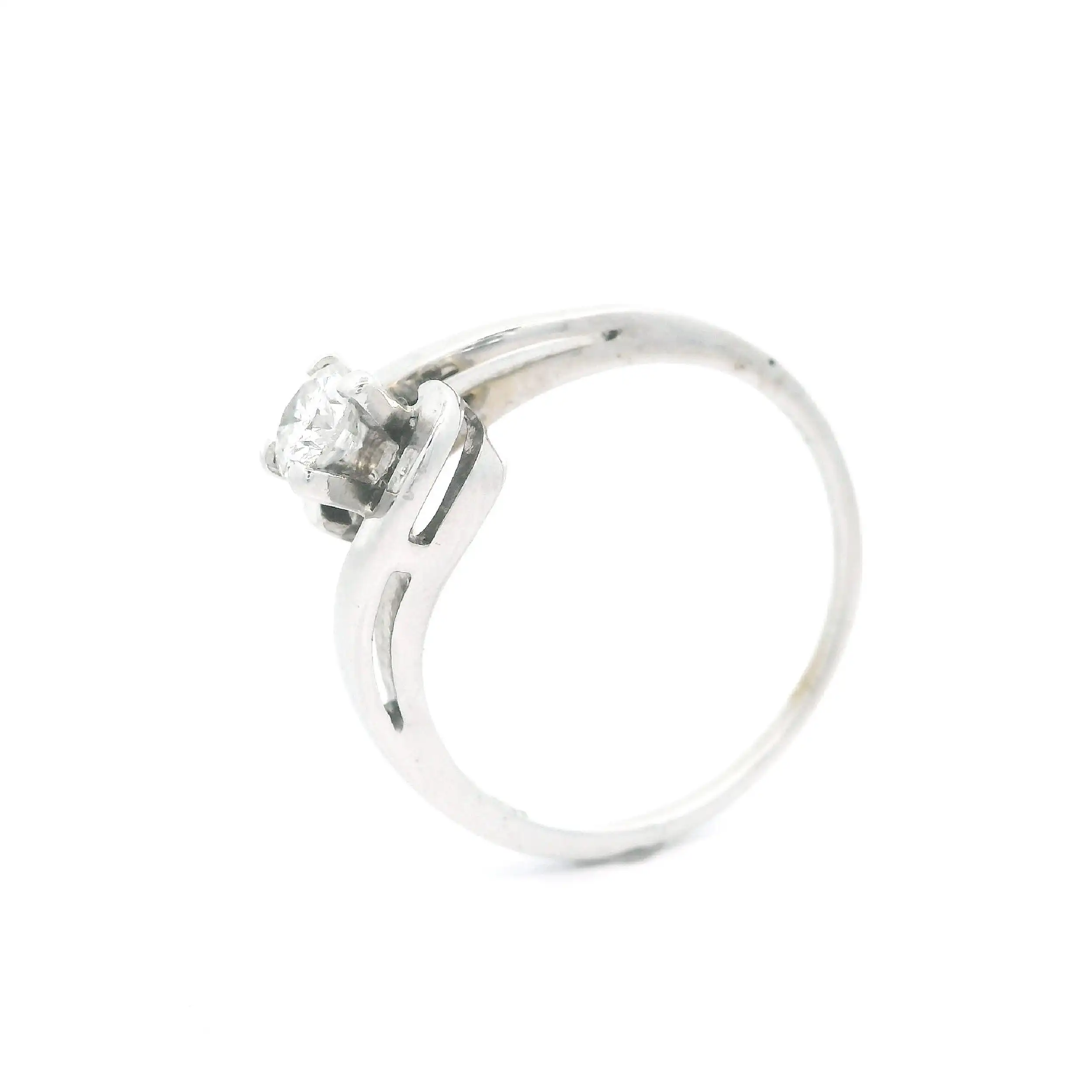Ring Weißgold mit Brillant Ring Weißgold mit Brillant