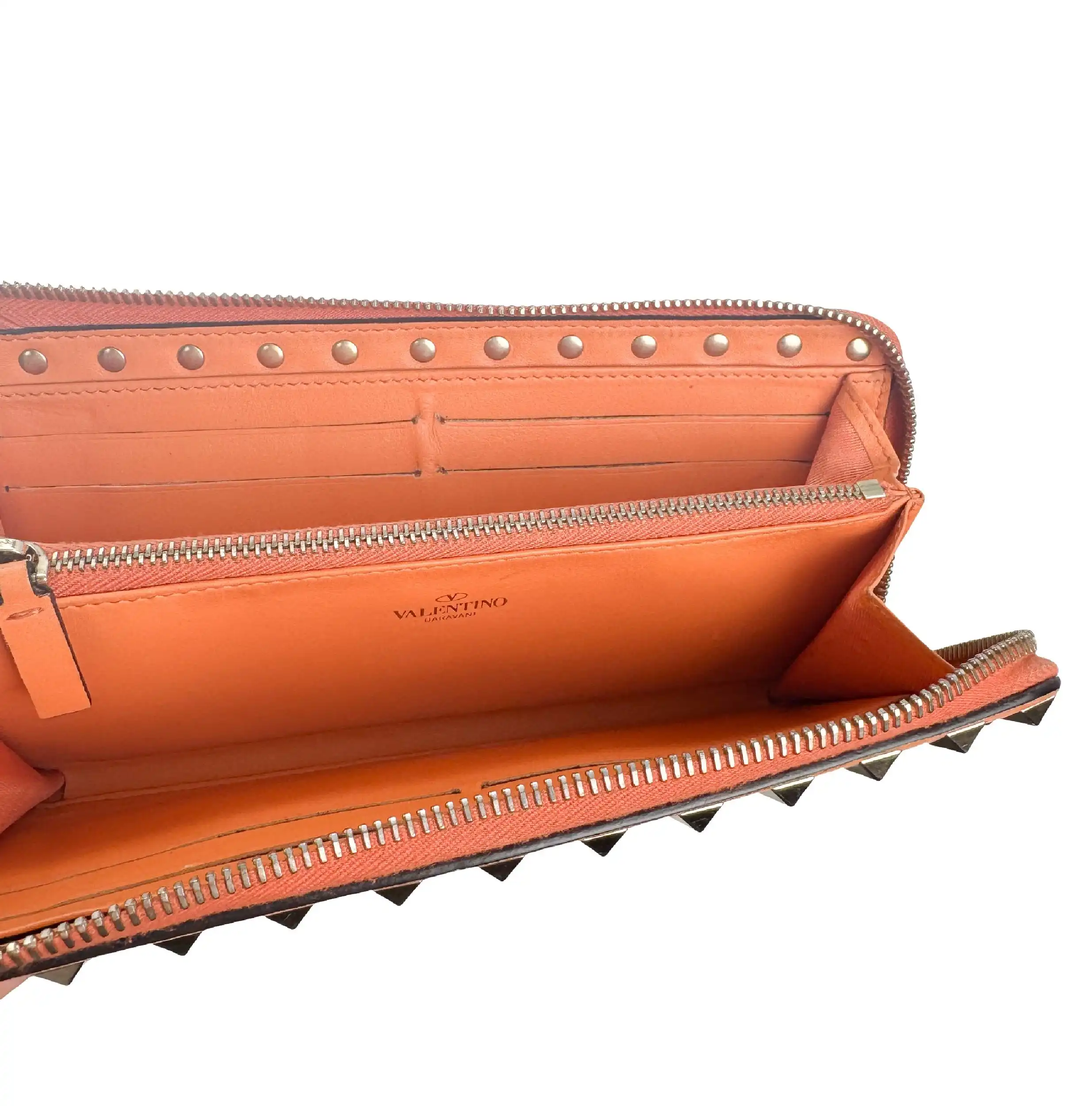 Portemonnaie "Valentino Garavani Rockstudd" in Orange