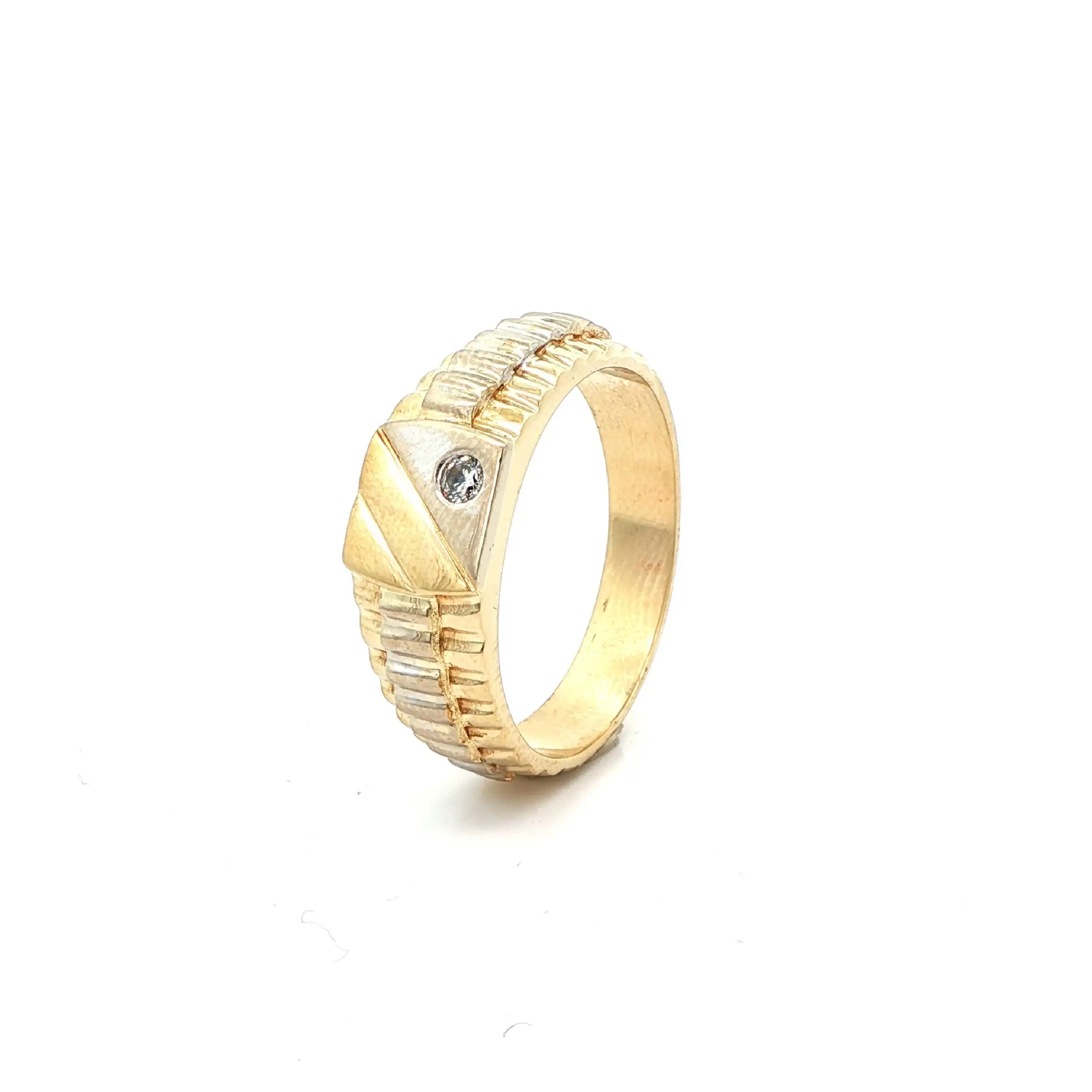 Ring Bicolor mit Zirkonia Ring Bicolor mit Zirkonia