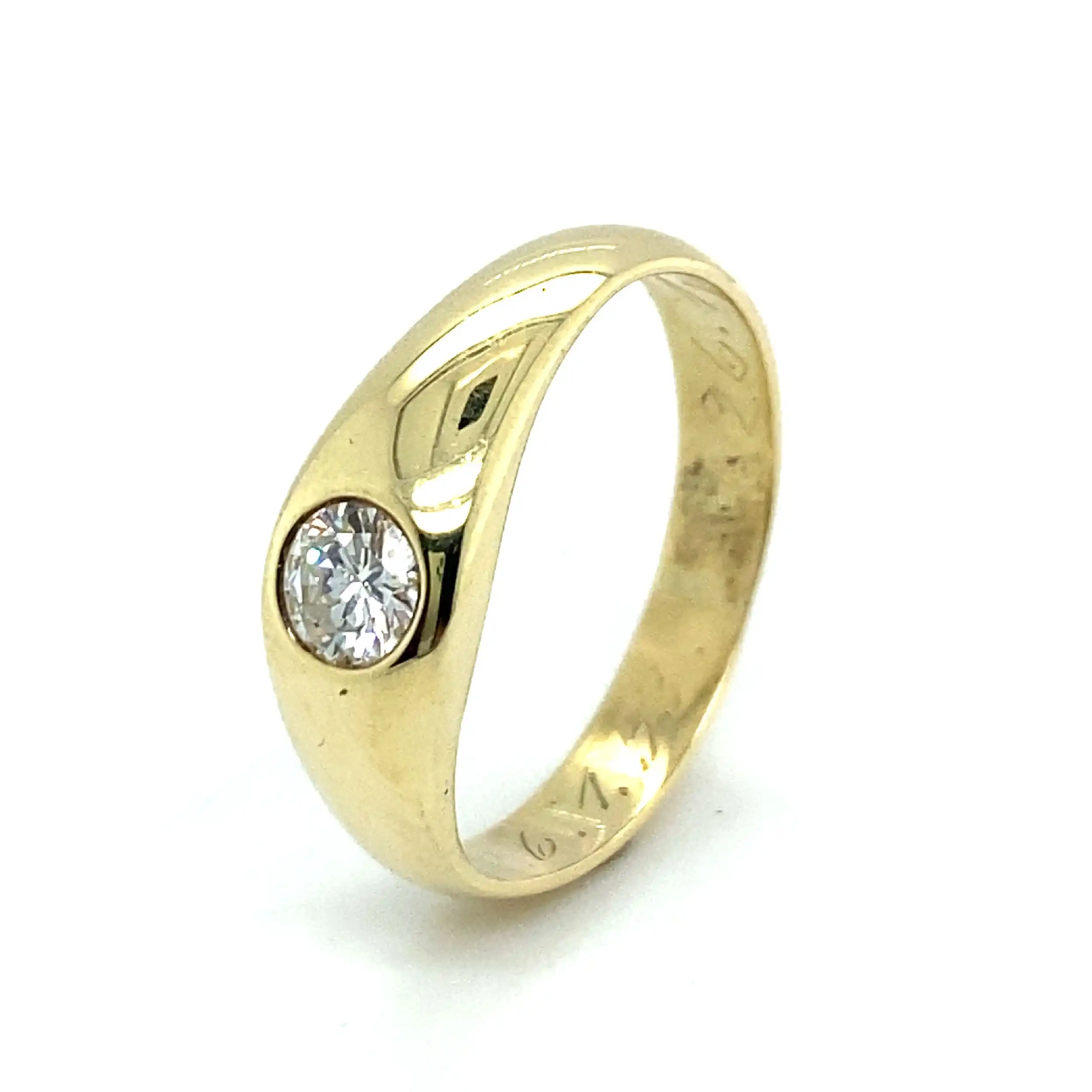 Solitärring Gelbgold mit Brillant