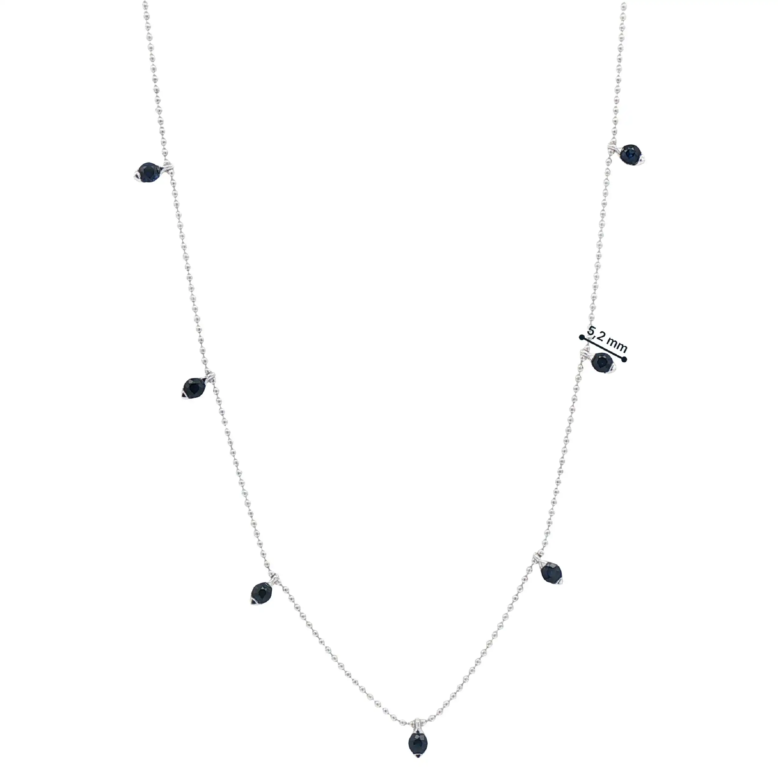 Collier Weißgold mit Saphiren Collier Weißgold mit Saphiren