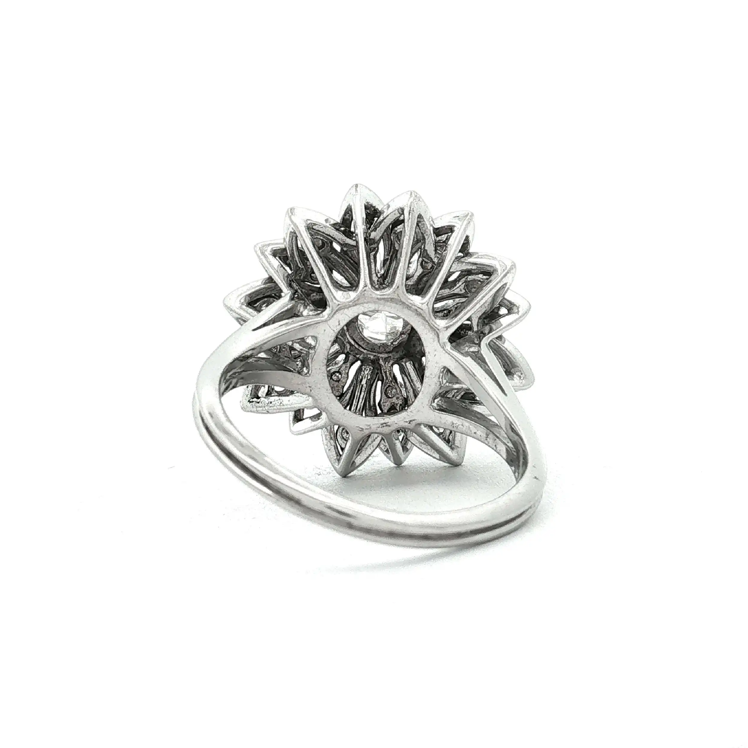 Ring Weißgold mit Brillanten und Diamanten Ring Weißgold mit Brillanten und Diamanten