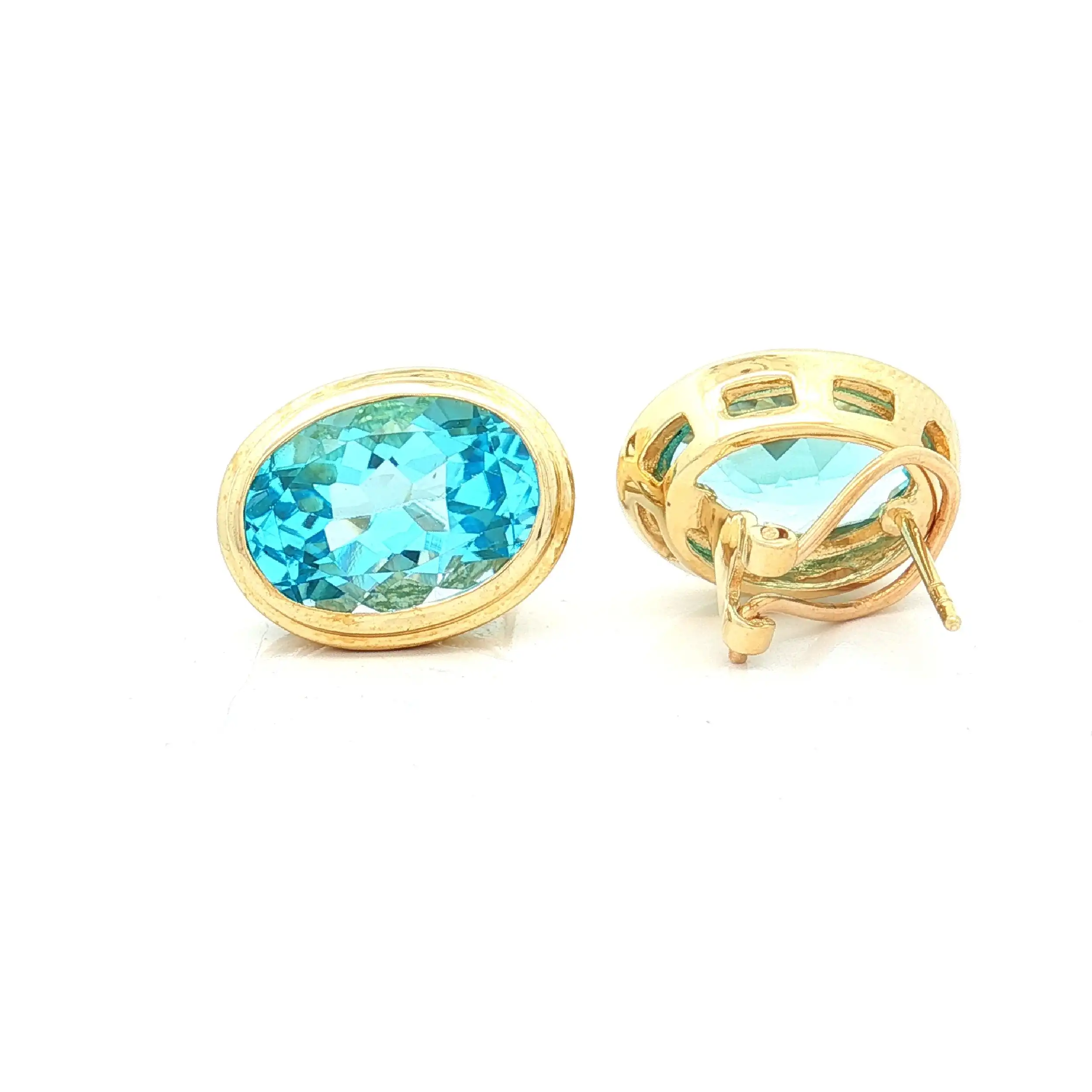 Paar Ohrringe Gelbgold mit Topas Paar Ohrringe Gelbgold mit Topas