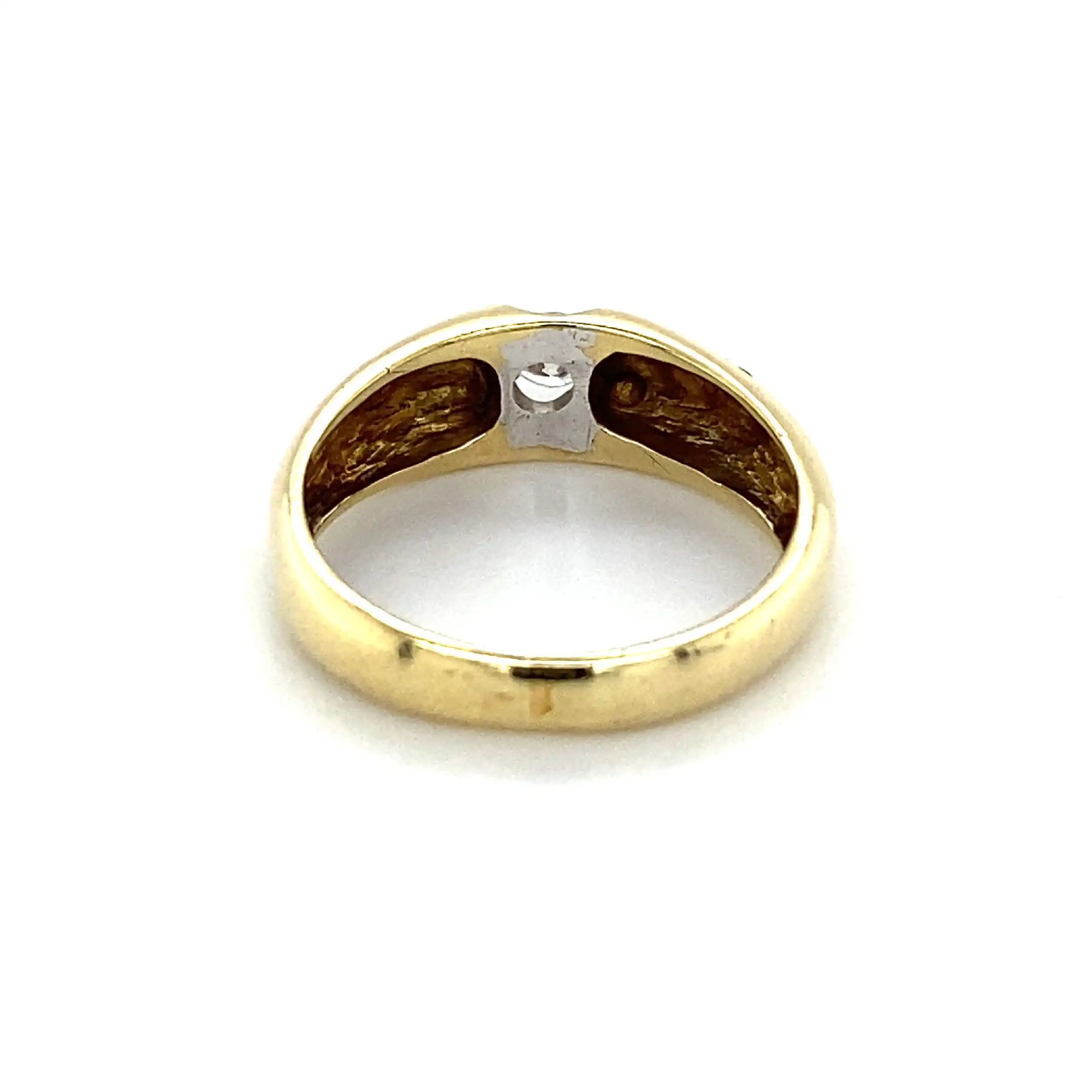 Ring Bicolor mit Brillant, mit 0,14ct graviert Ring Bicolor mit Brillant, mit 0,14ct graviert