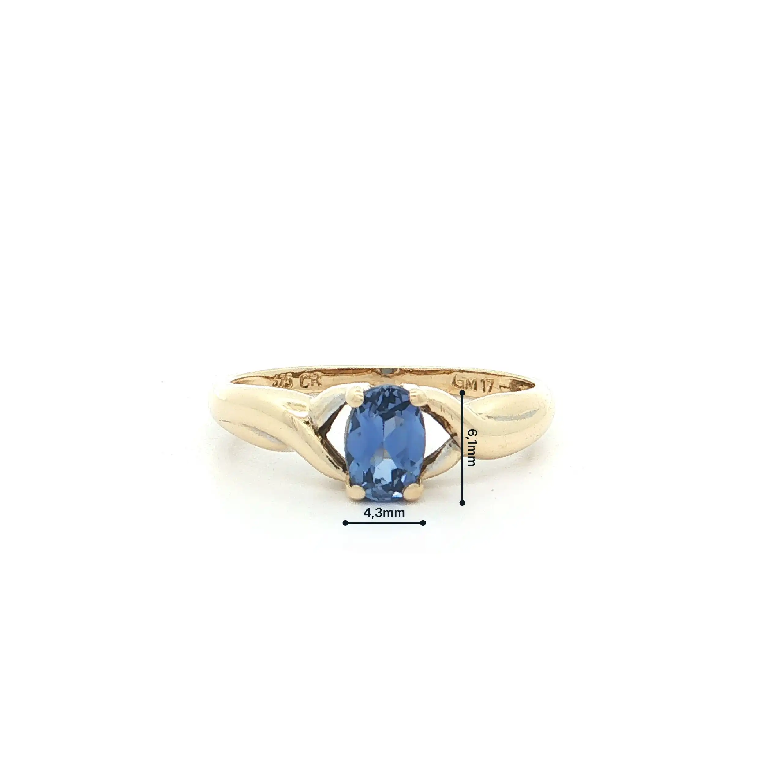 Ring Gelbgold mit synthetischem Korund
