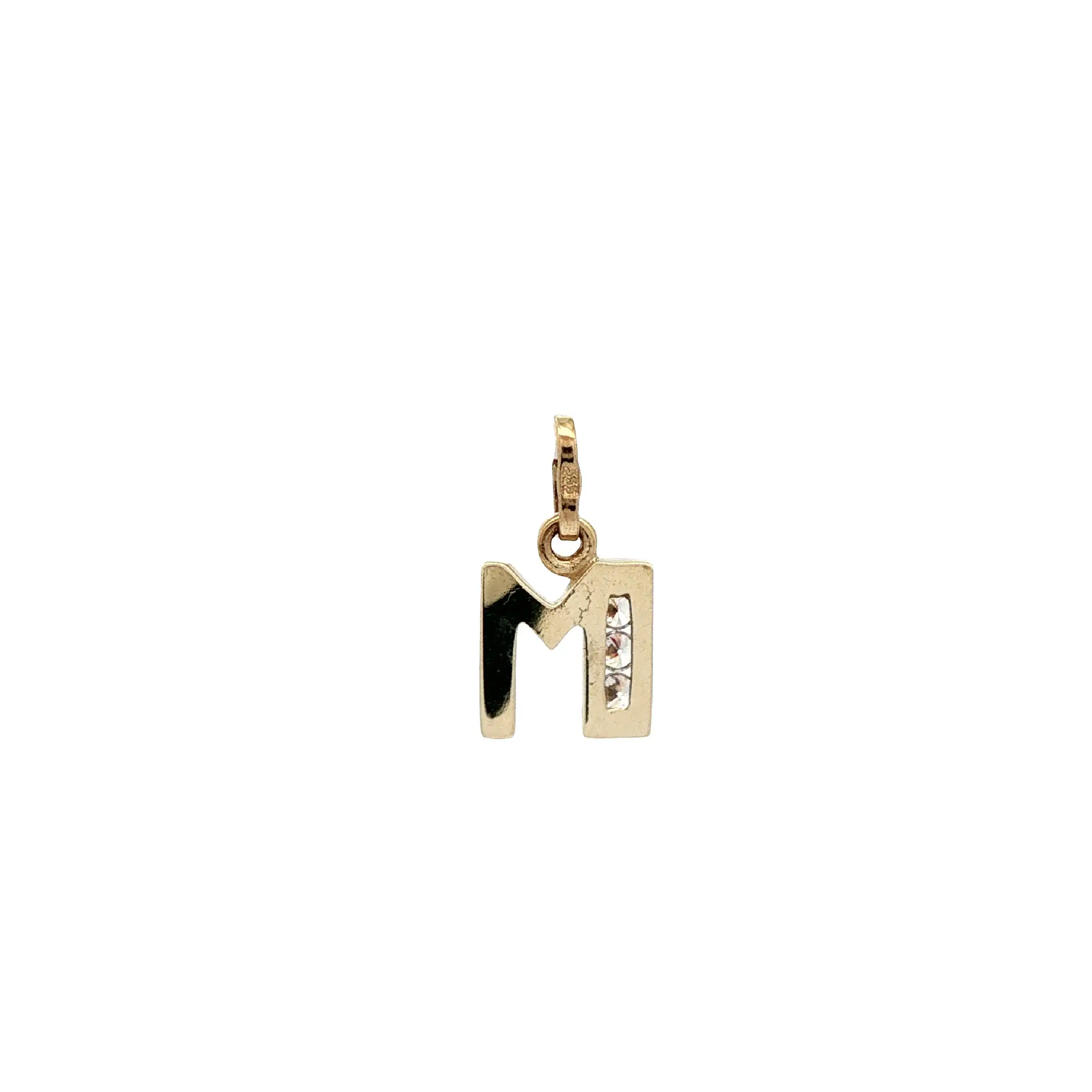 Anhänger Gelbgold "M" mit Zirkonia