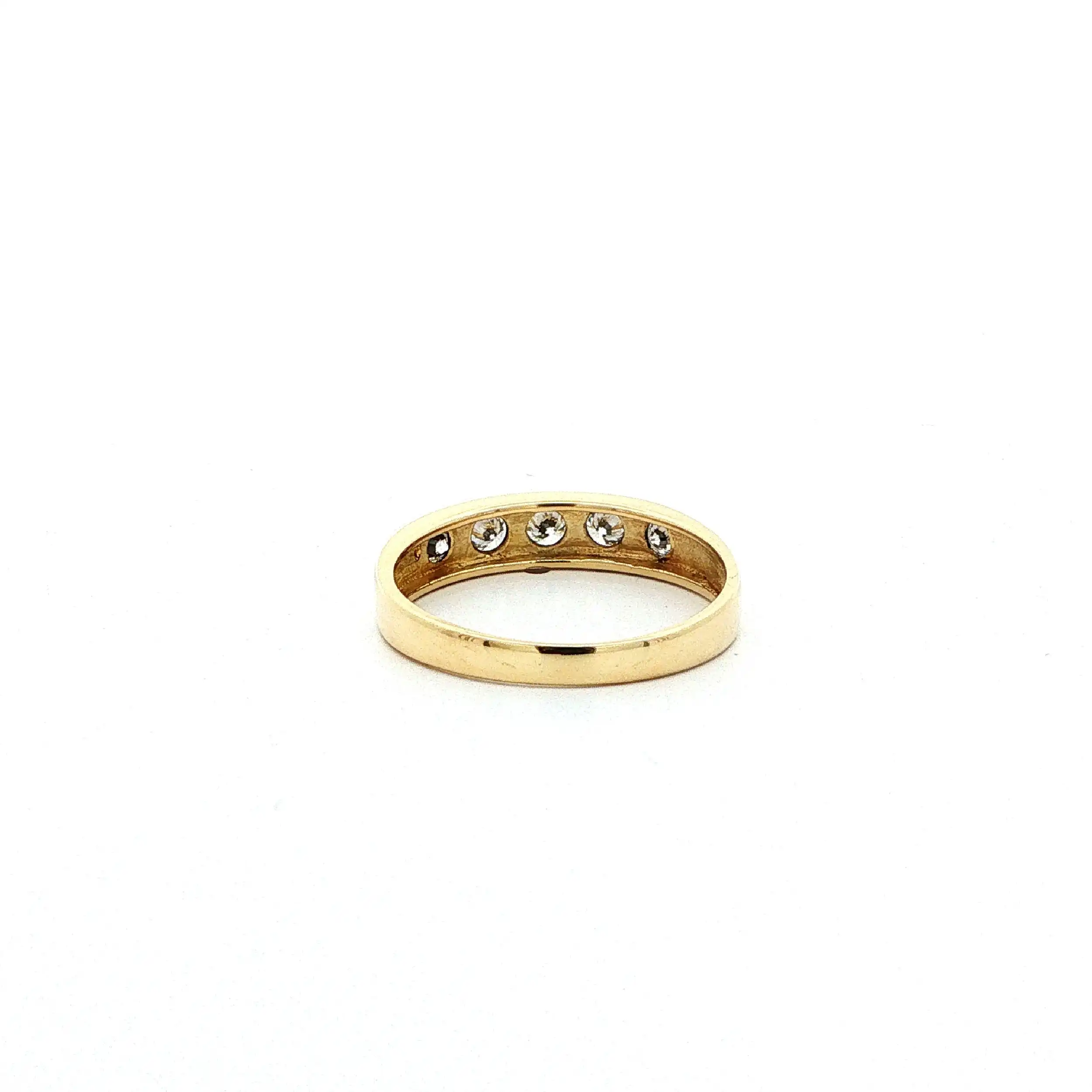 Ring Geldgold mit Brillanten, graviert mit 0,50ct.