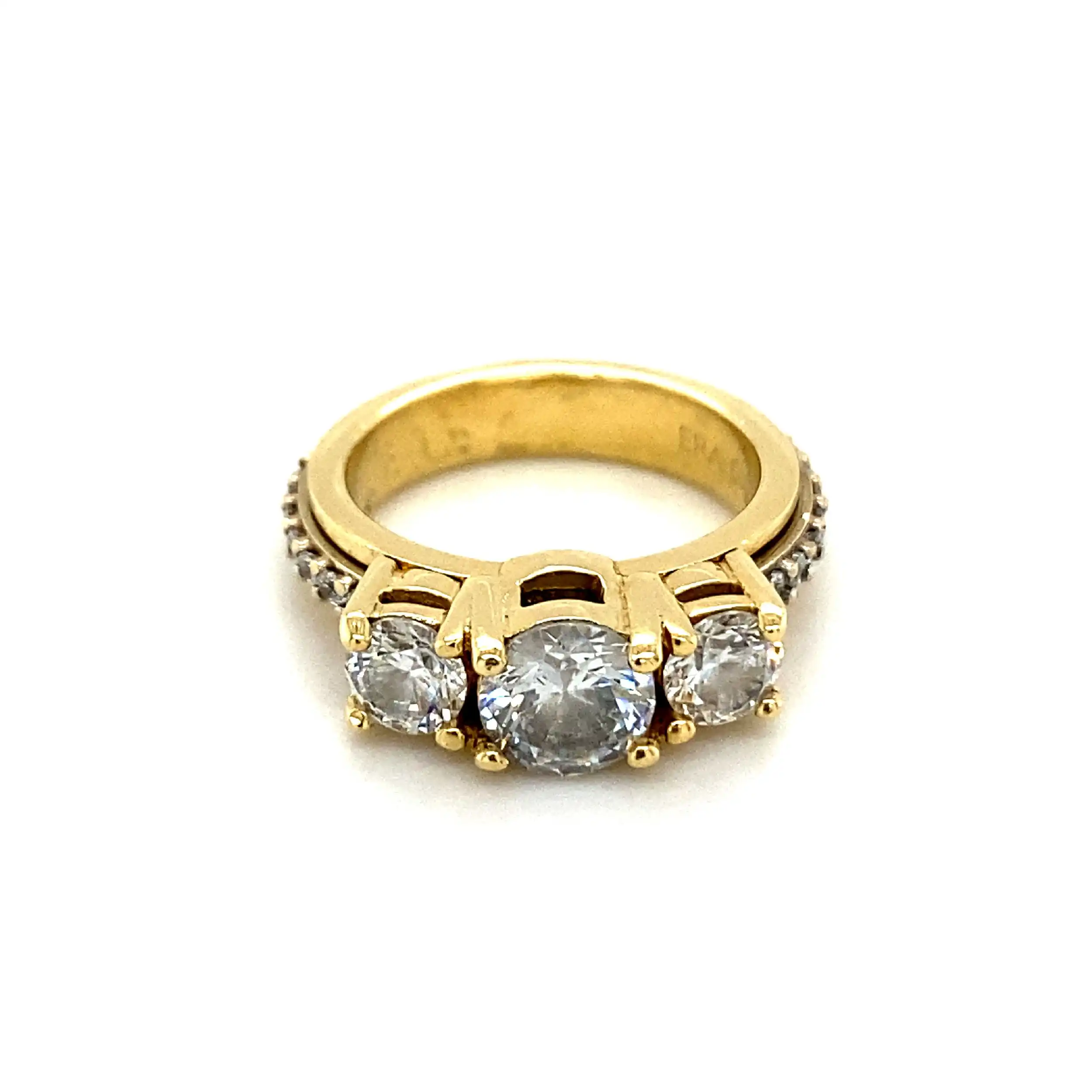 Ring Gelbgold drehbar mit Zirkonia Ring Gelbgold drehbar mit Zirkonia