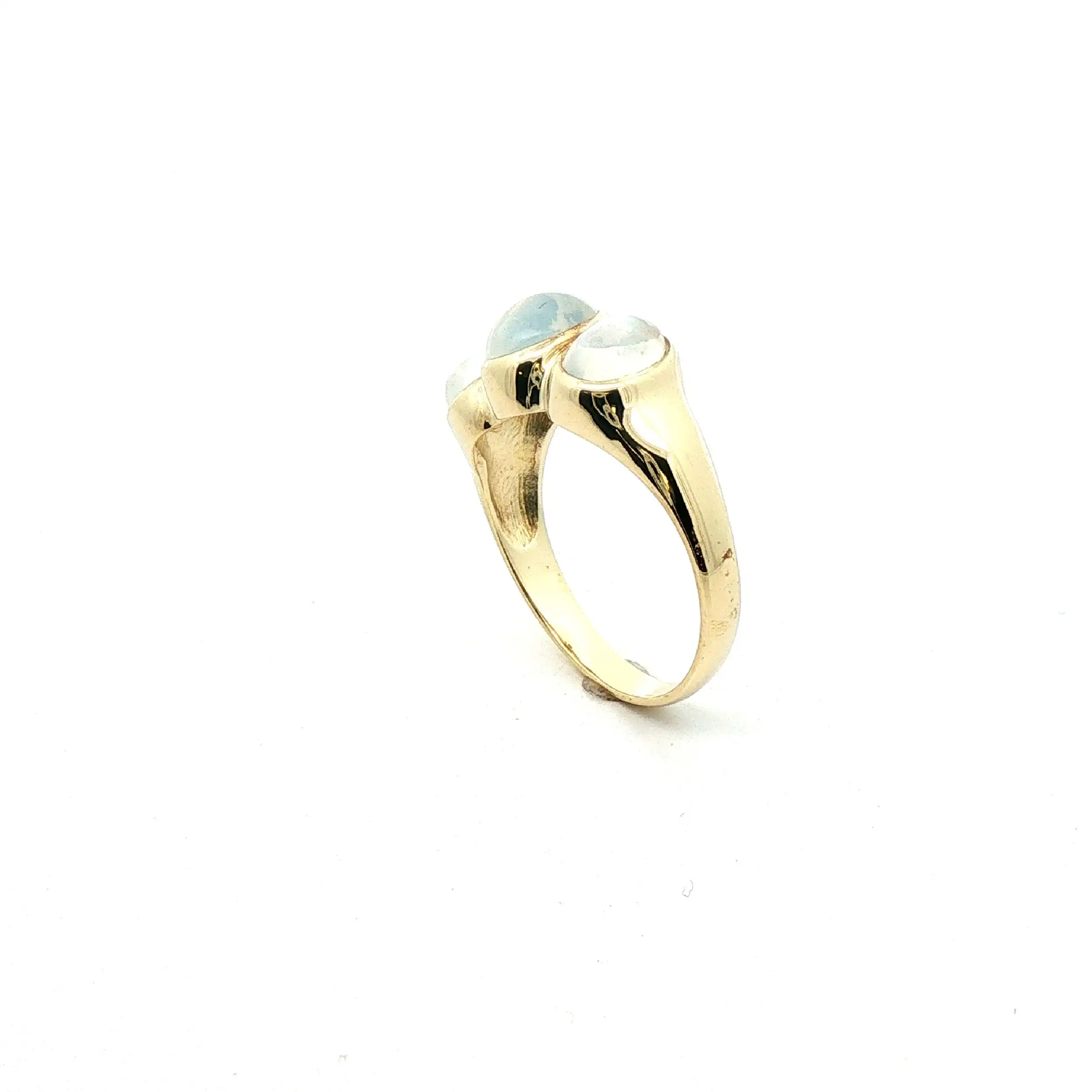 Ring Gelbgold mit Mondsteinen