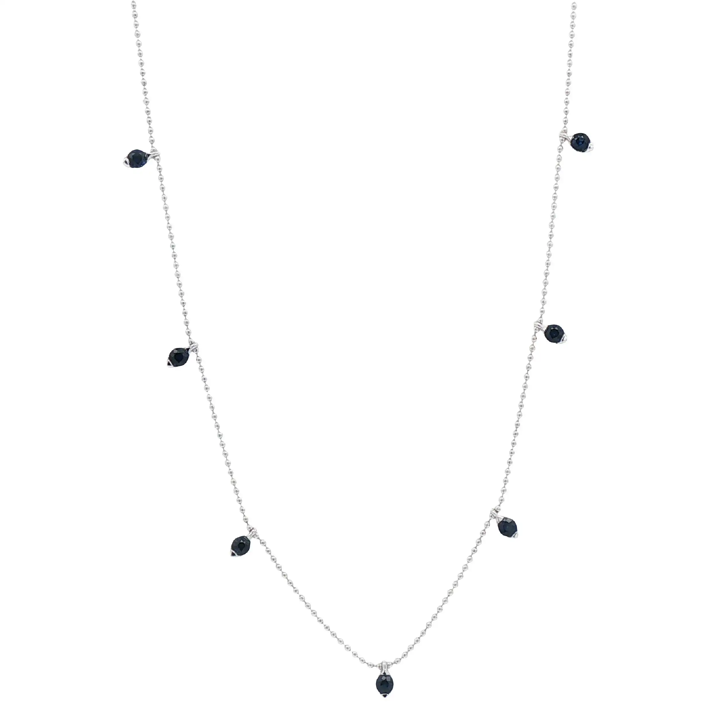 Collier Weißgold mit Saphiren Collier Weißgold mit Saphiren