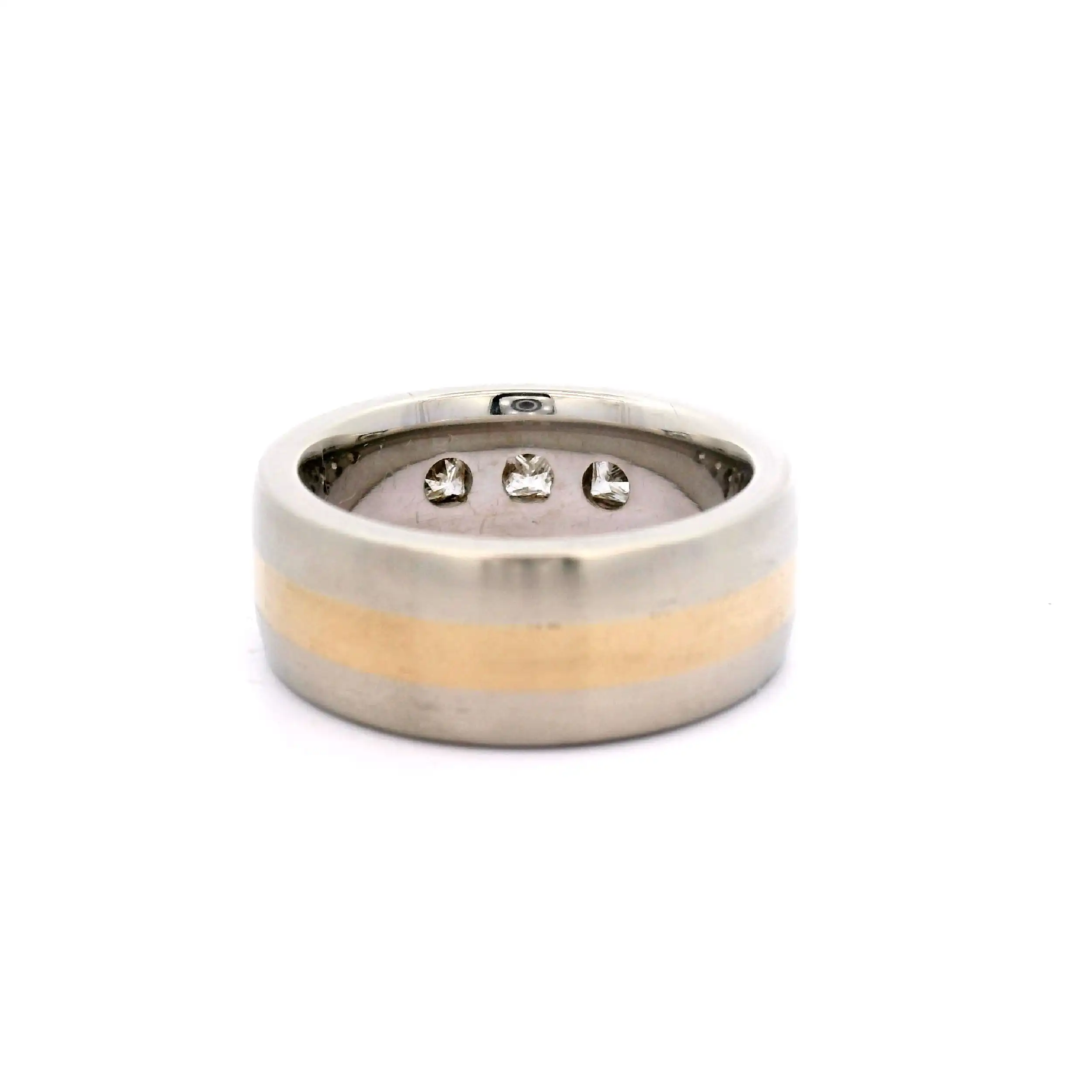 Ring Bicolor mit Princess Diamanten Ring Bicolor mit Princess Diamanten