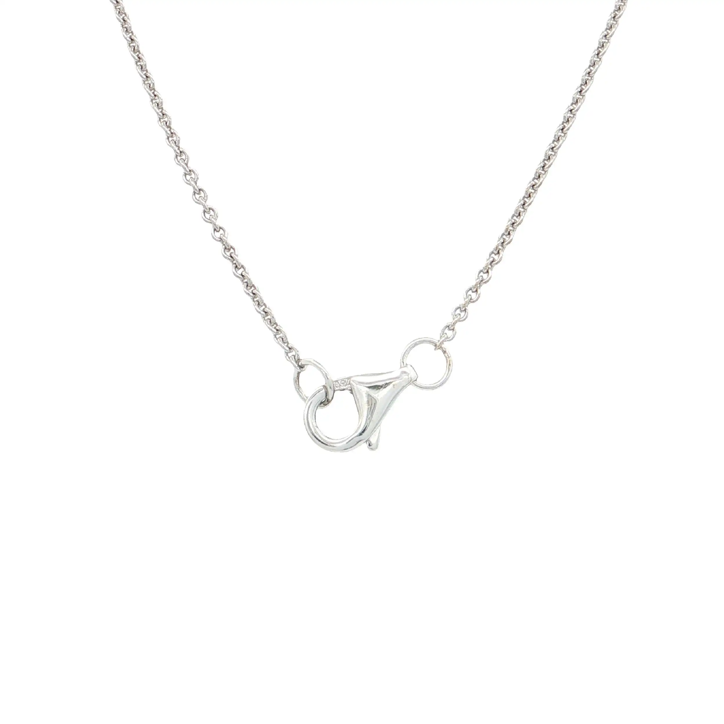 Collier Weißgold mit Anhänger und Baguette Diamanten Collier Weißgold mit Anhänger und Baguette Diamanten