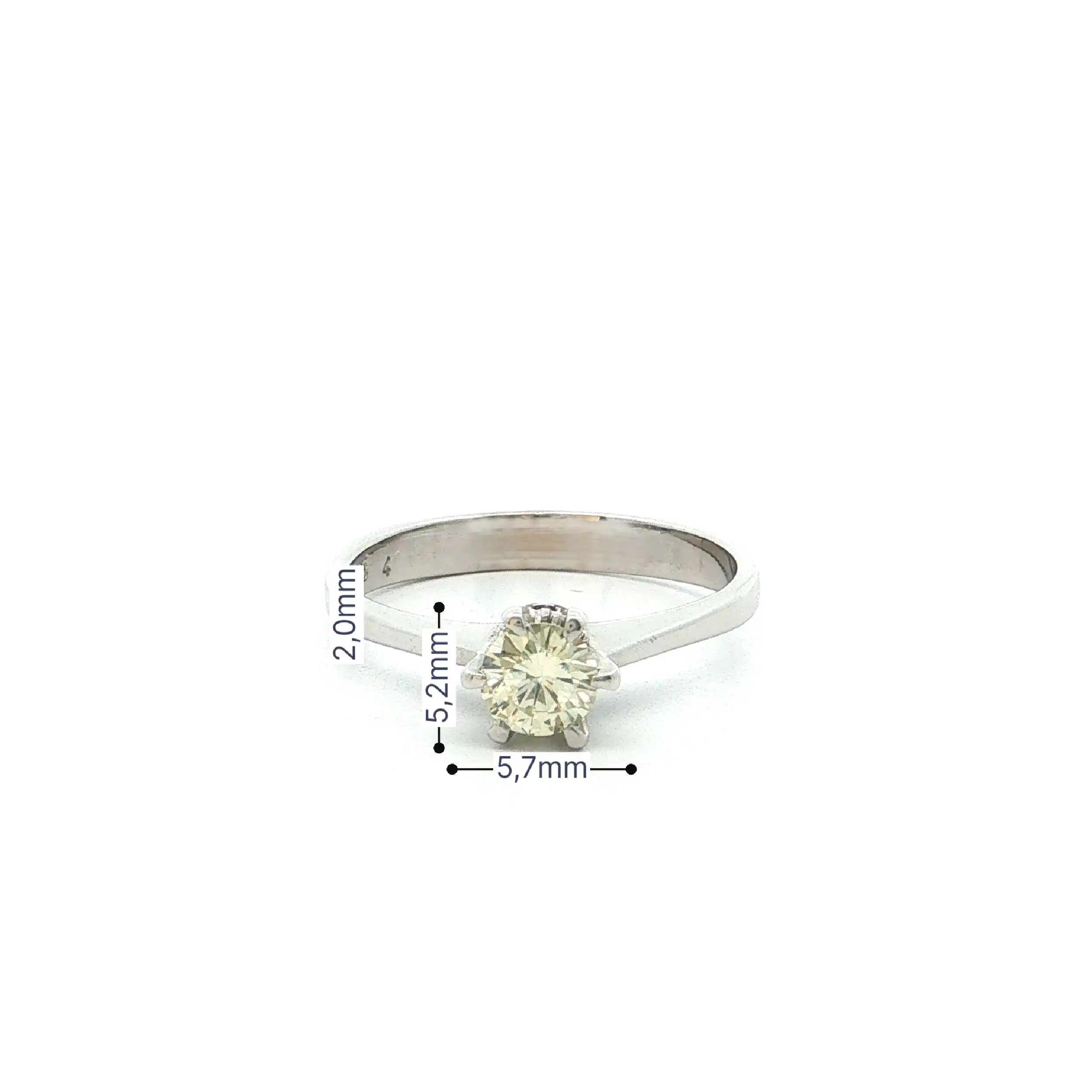 Ring Weißgold mit Brillant Solitär