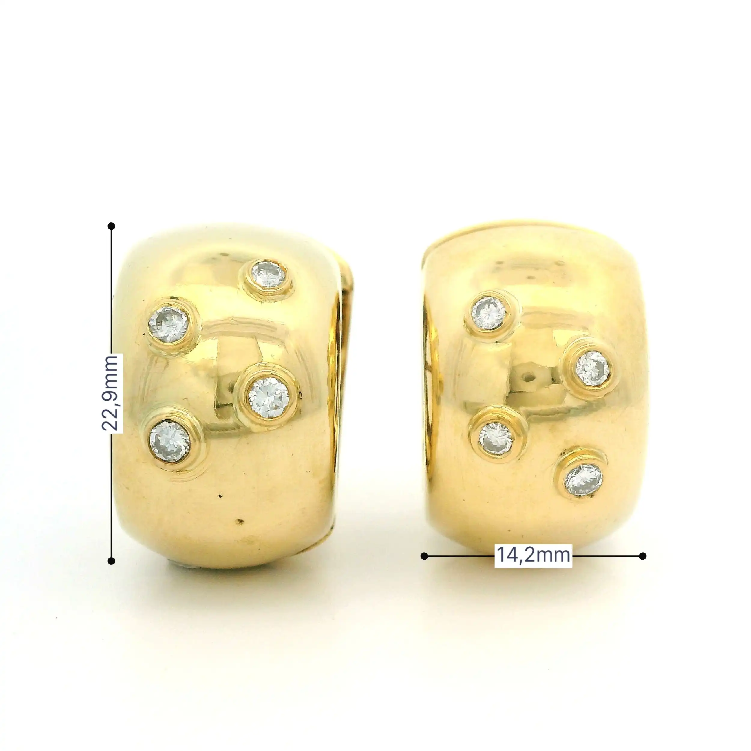 Ohrclips Gelbgold mit Brillanten Ohrclips Gelbgold mit Brillanten