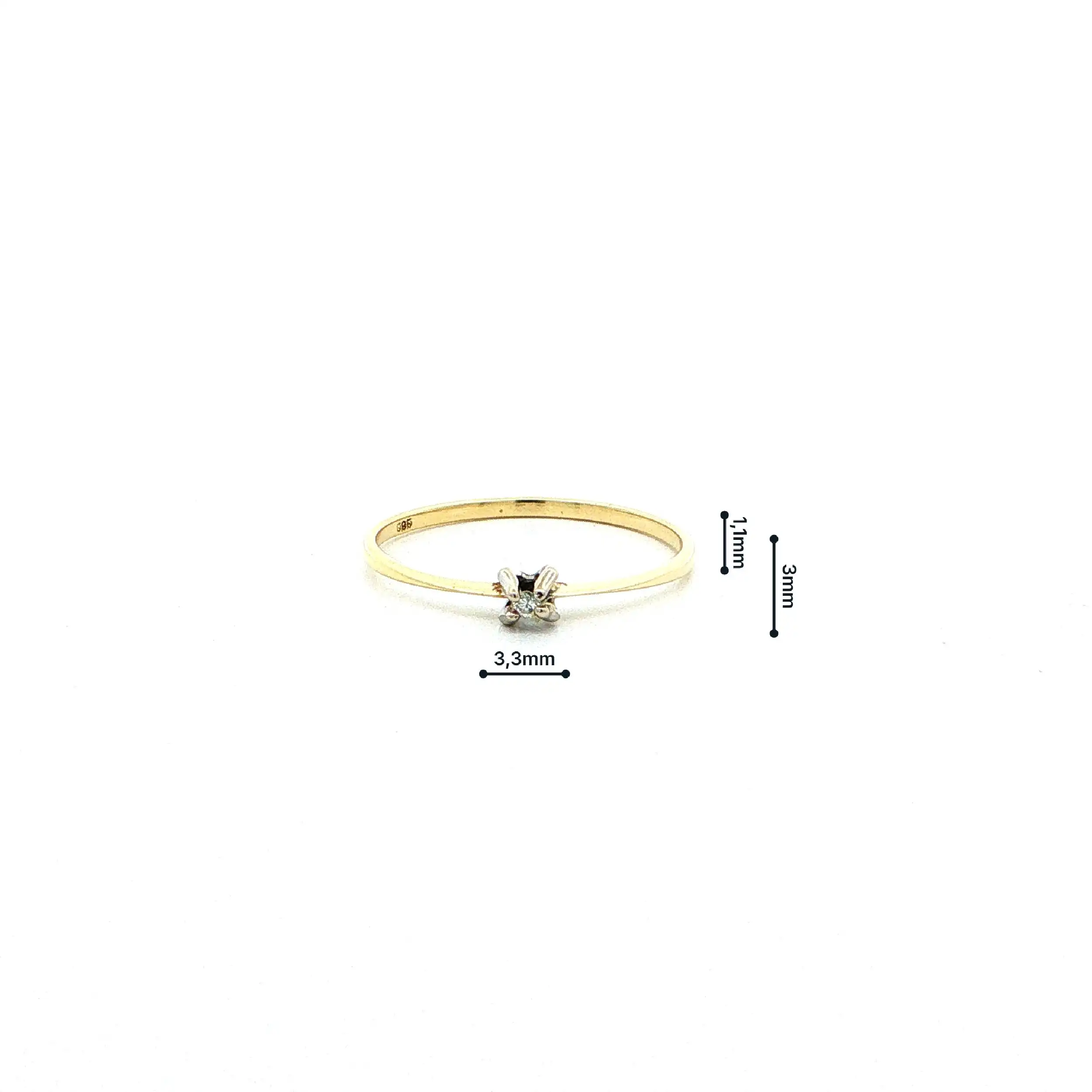 Ring Gelbgold mit Brillant