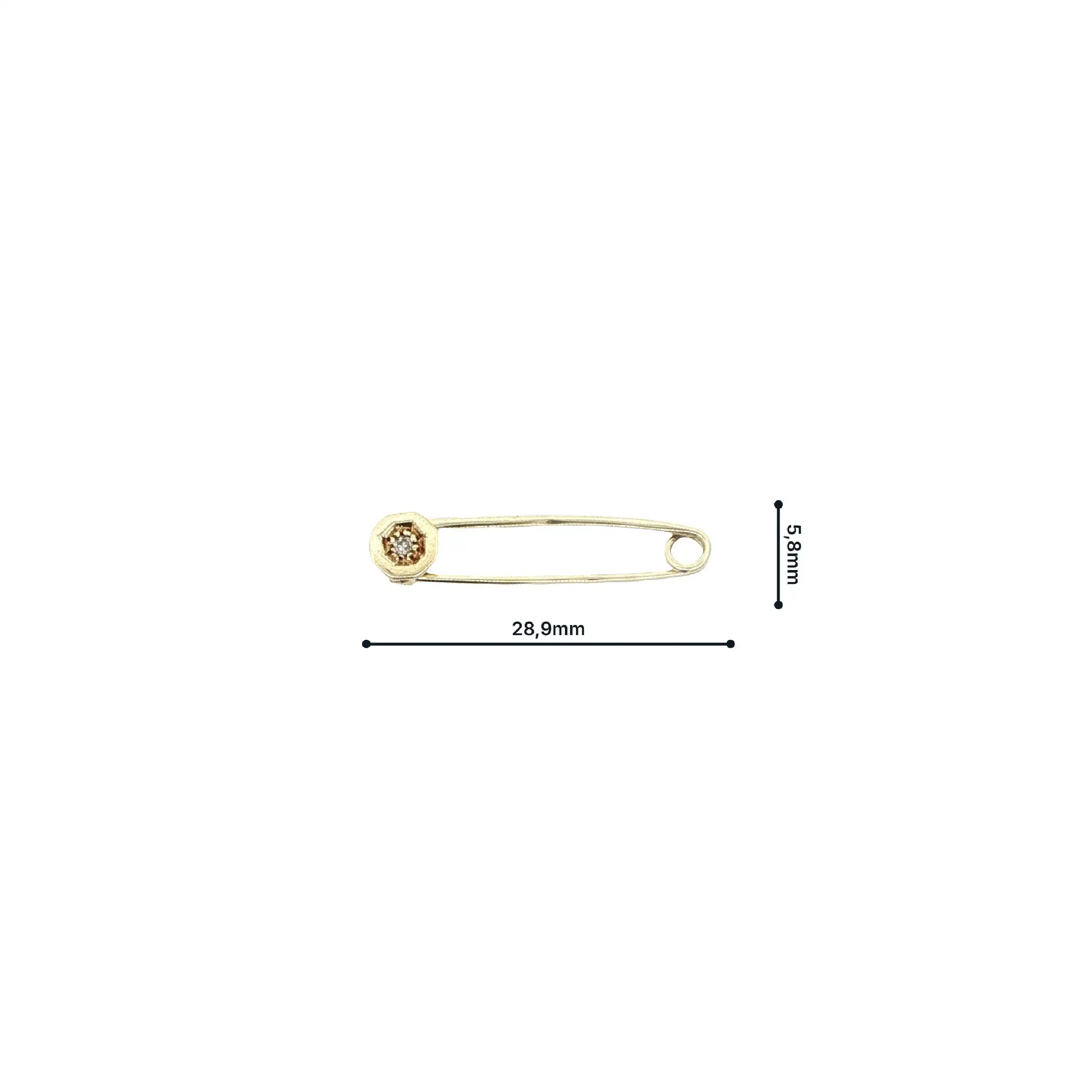 Nadel Gelbgold mit Diamant